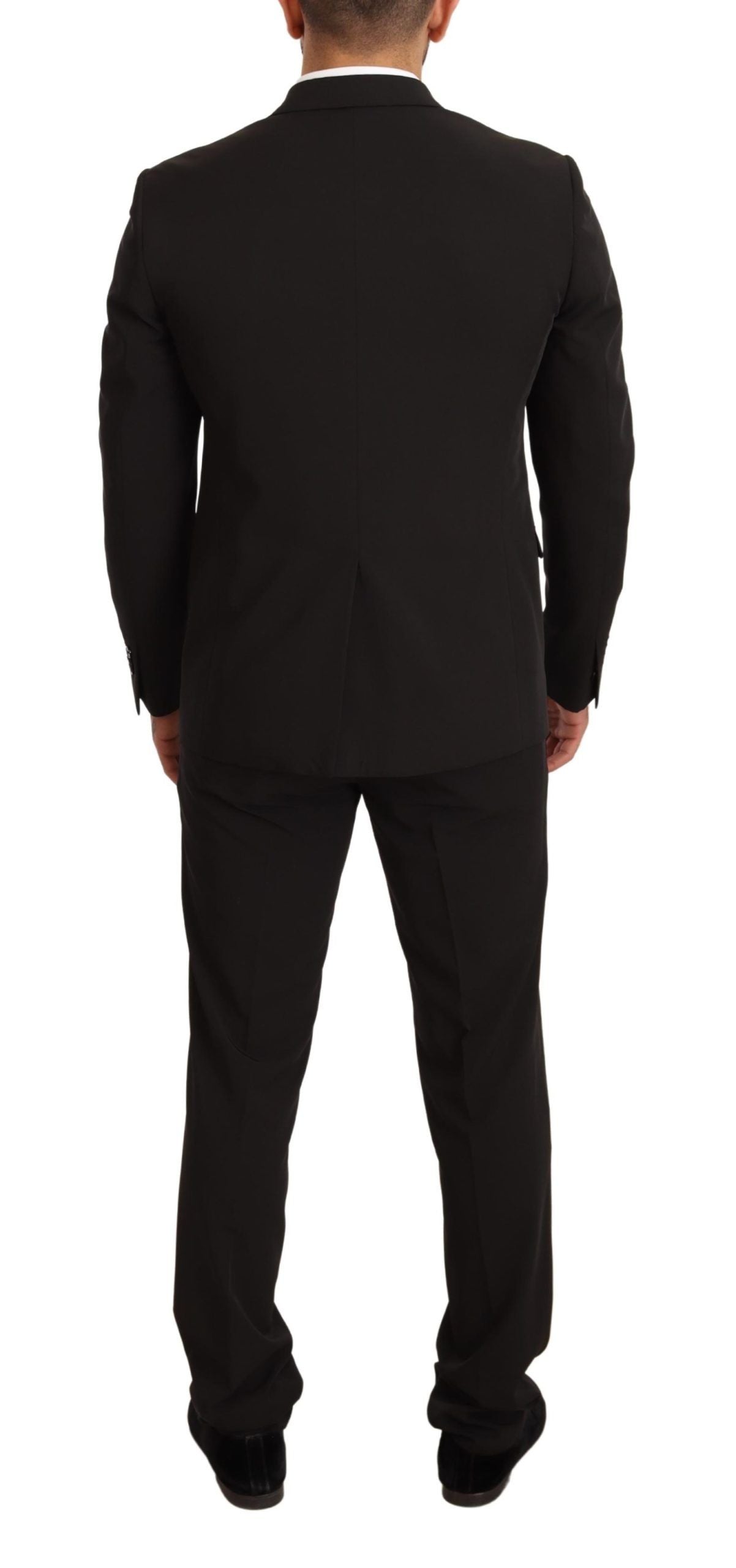 Domenico Tagliente Black Polyester Slim 2 Piece Set TAGLIENTE Suit