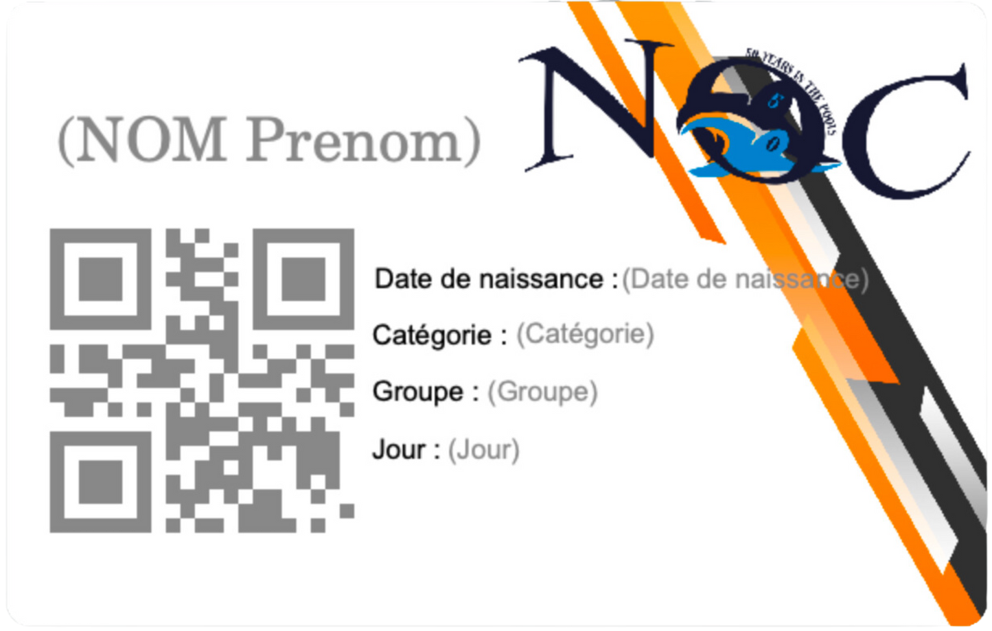 Carte de membre NOC