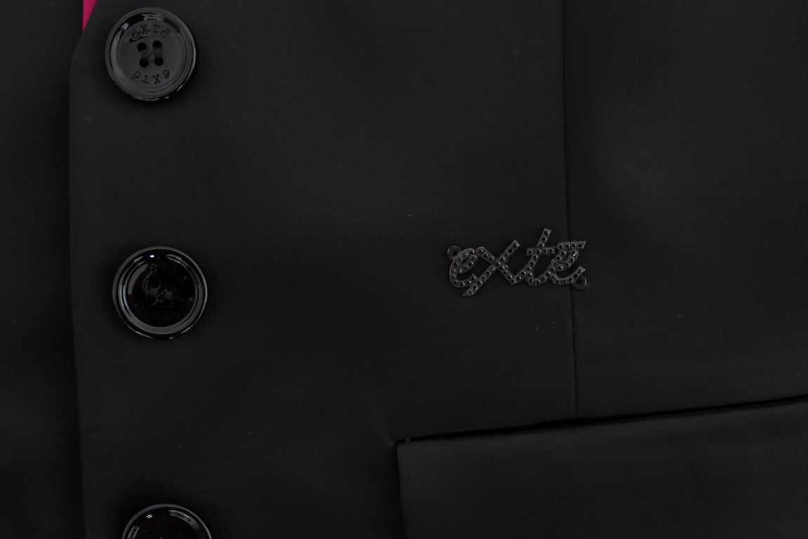 Exte Black Pink Two Piece Suit Skirt & Blazer