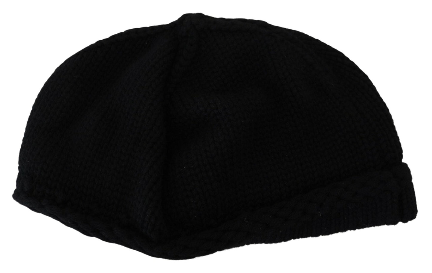 Dolce & Gabbana Black Virgin Wool Women Winter Beanie Cap Hat