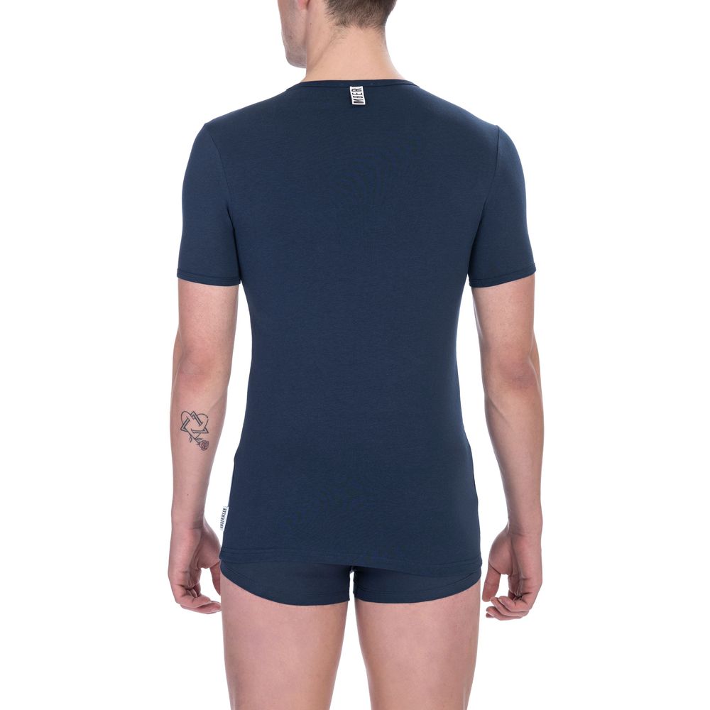 Bikkembergs Blue Cotton Men's T-Shirt Twin Pack