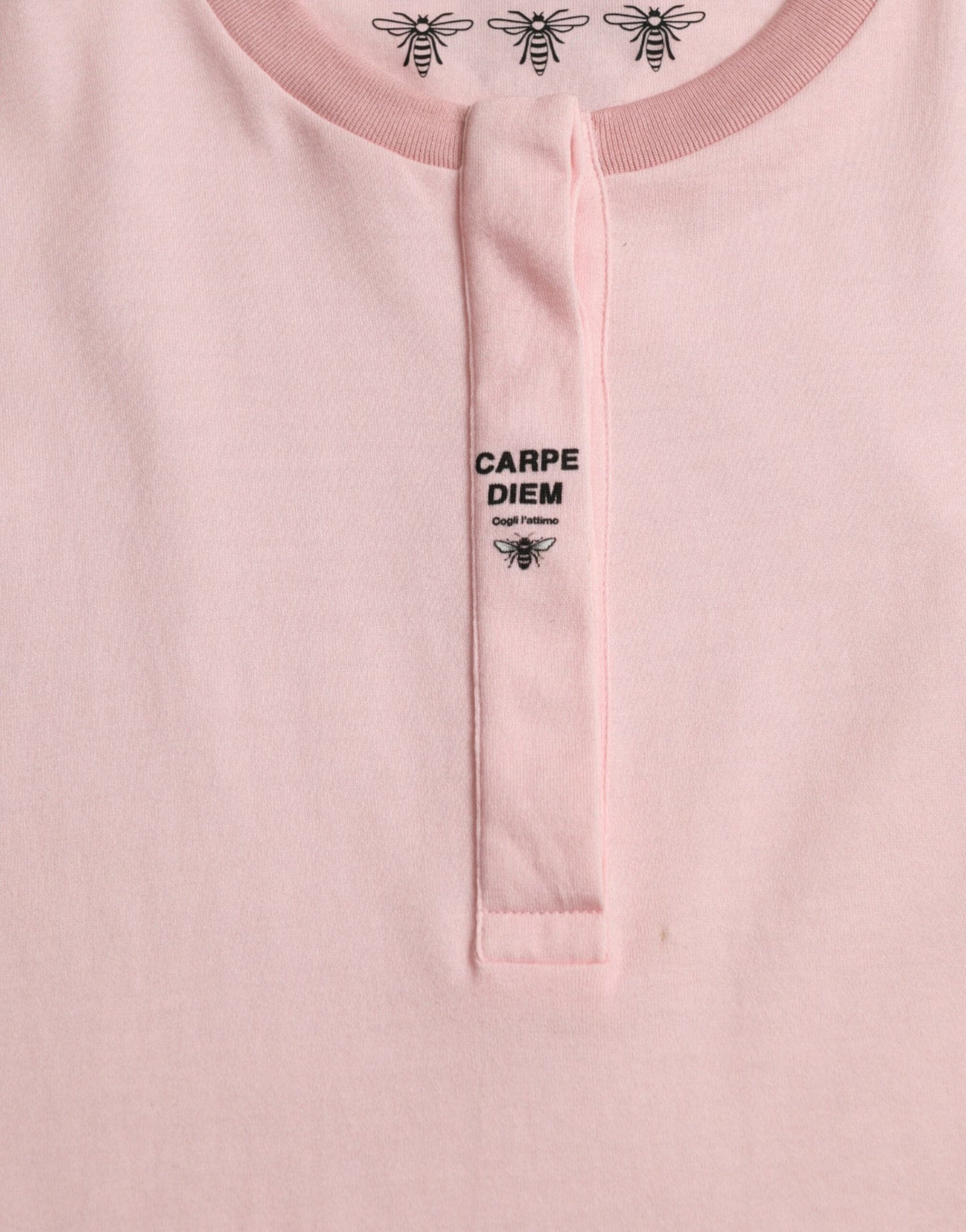 Dolce & Gabbana Pink Floral Print Cotton Short Sleeves T-shirt