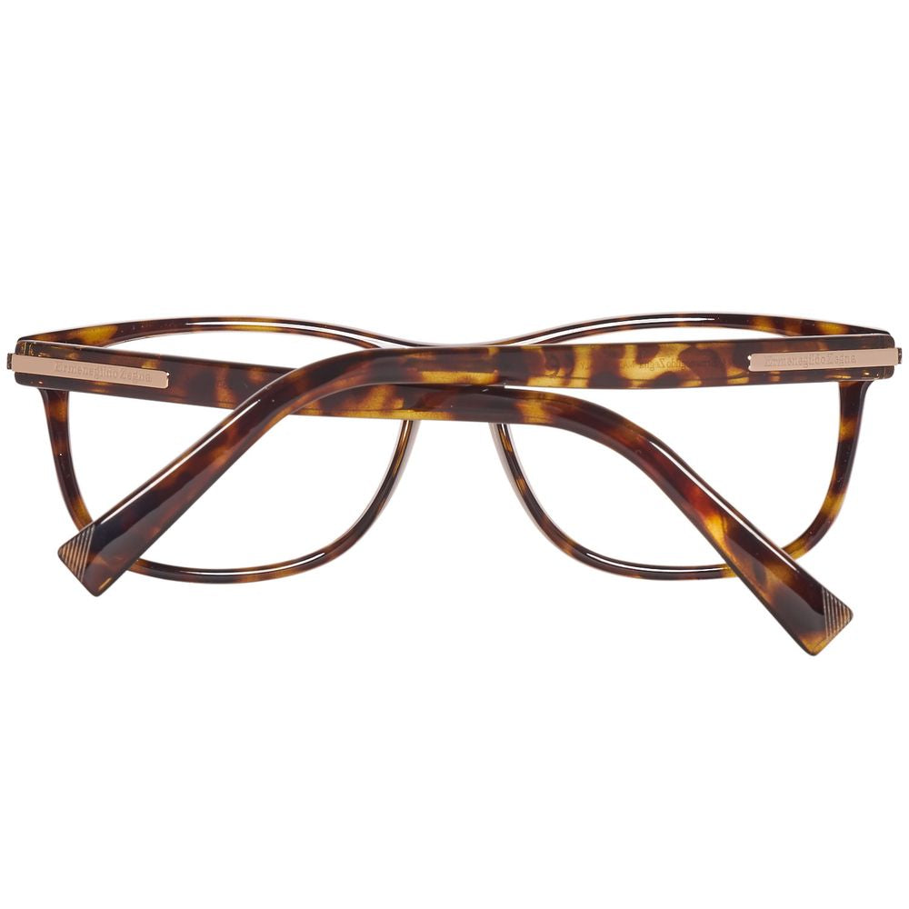Ermenegildo Zegna Brown Men Glasses Frame