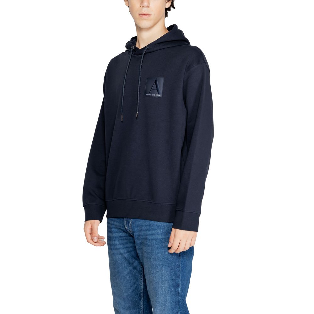 Armani Exchange Blue Cotton Hoody