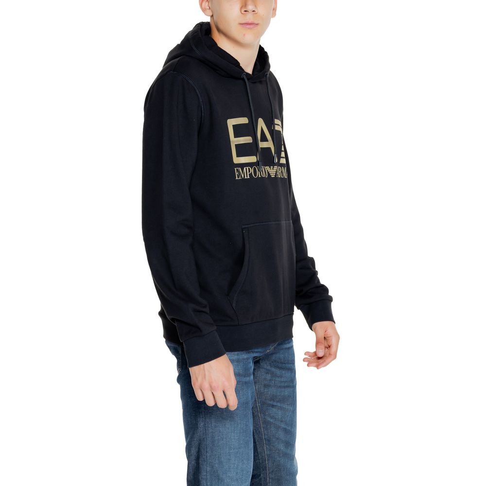 EA7 Emporio Armani Black Cotton Hoody