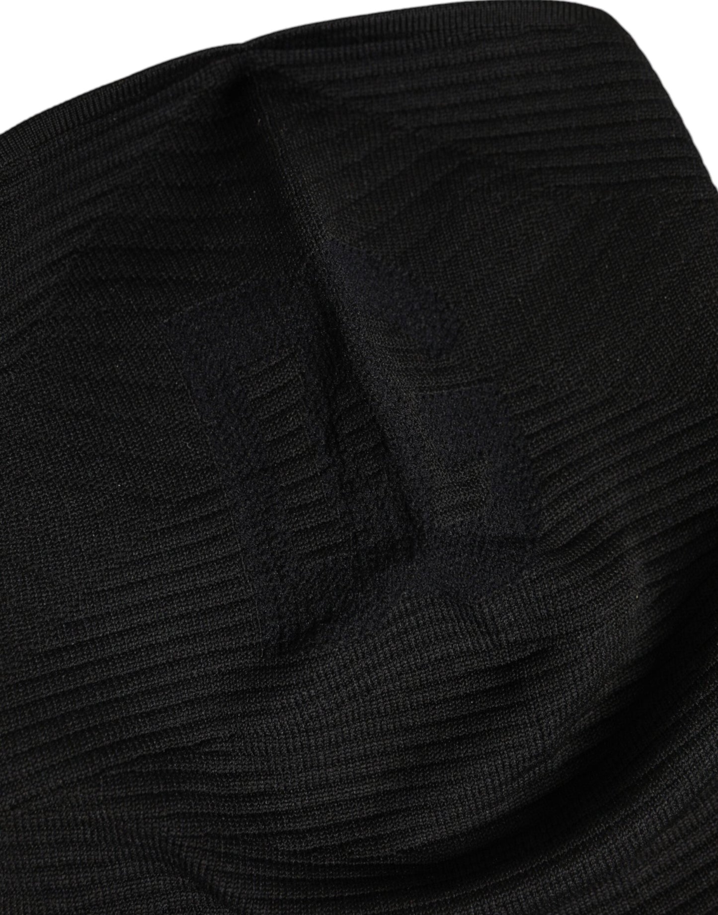 Dolce & Gabbana Black Nylon Knitted Ski Mask Balaclava