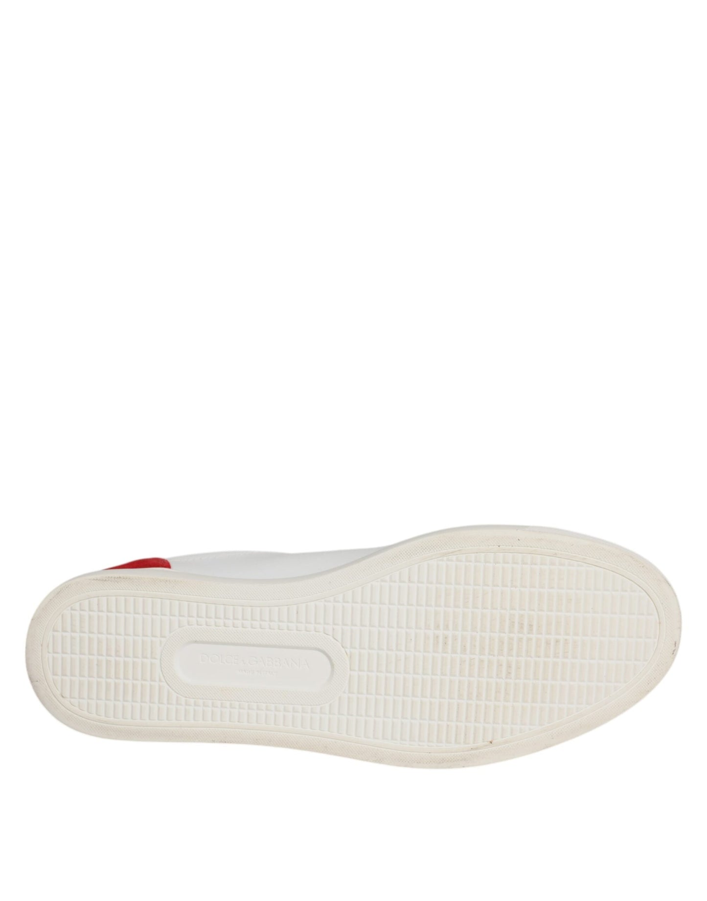 Dolce & Gabbana White Suede Leather Low Top Sneakers Shoes