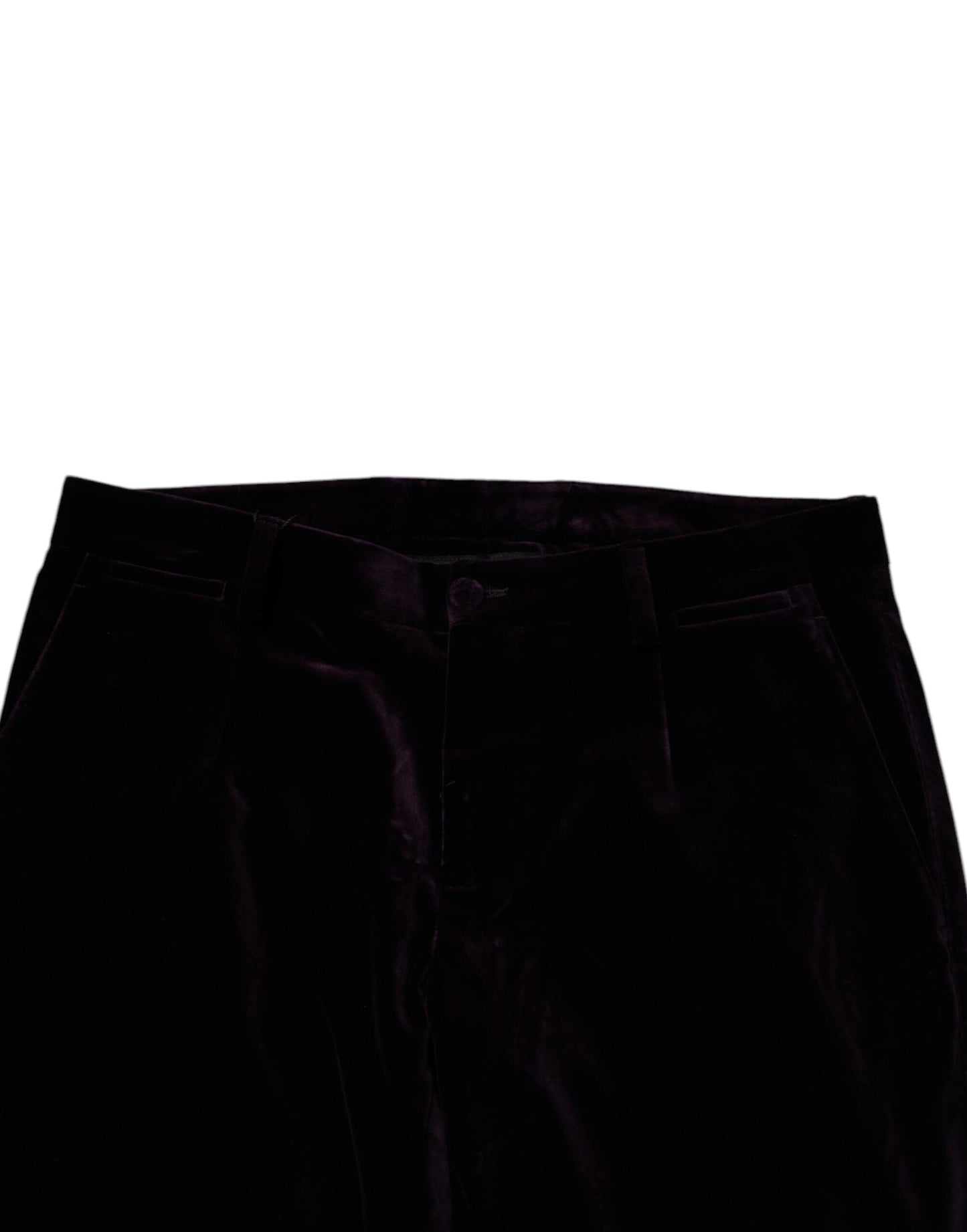 Dolce & Gabbana Violet Velvet Cotton Men Dress Formal Pants