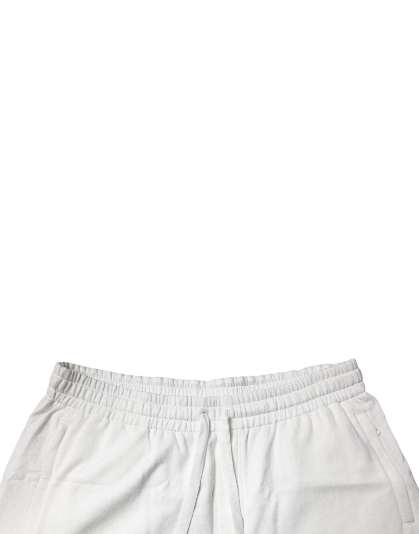 Dolce & Gabbana White Cotton Sweatshorts Men Bermuda Shorts