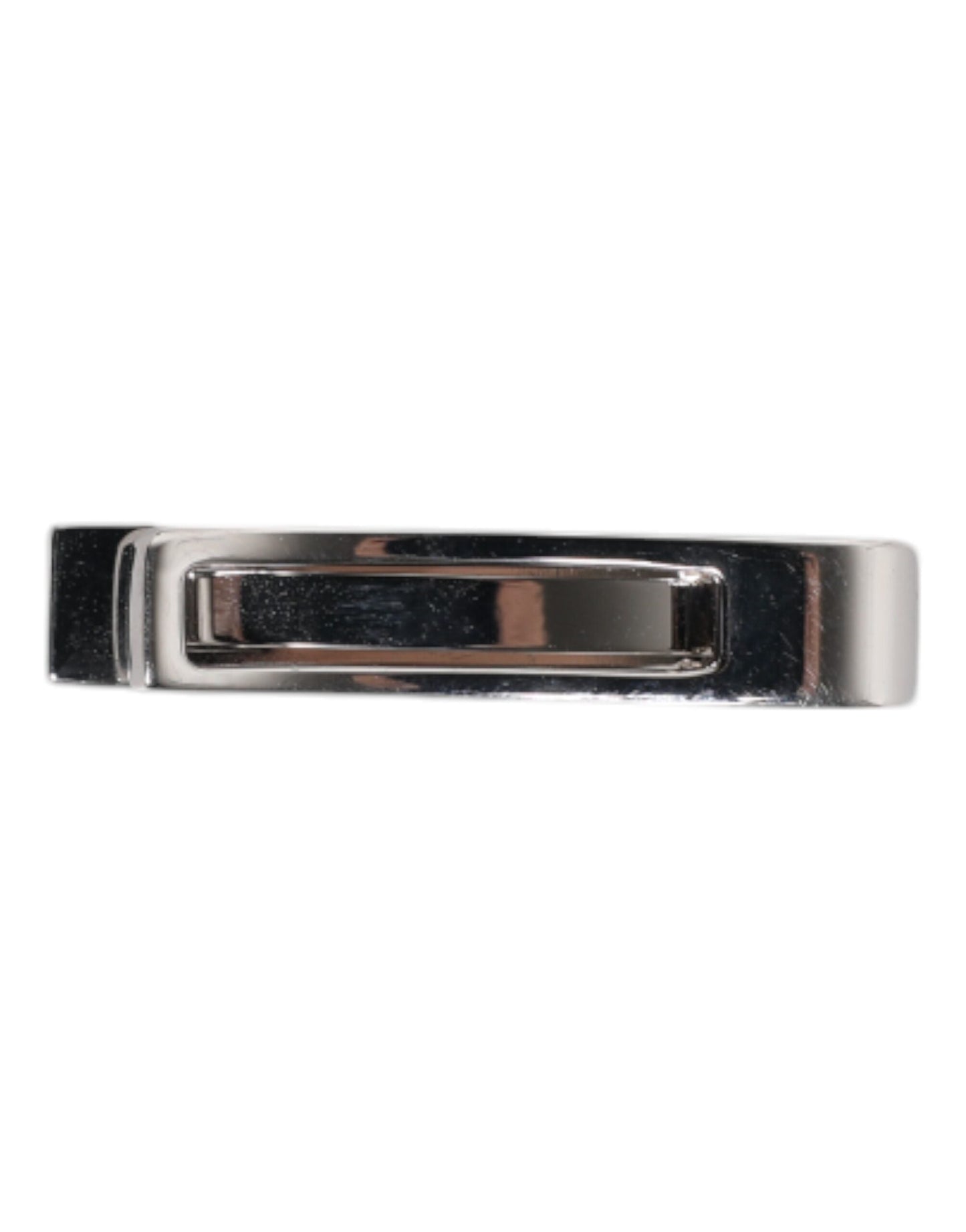 Dolce & Gabbana Silver Tone Brass Logo Branded Tie Clip Bar