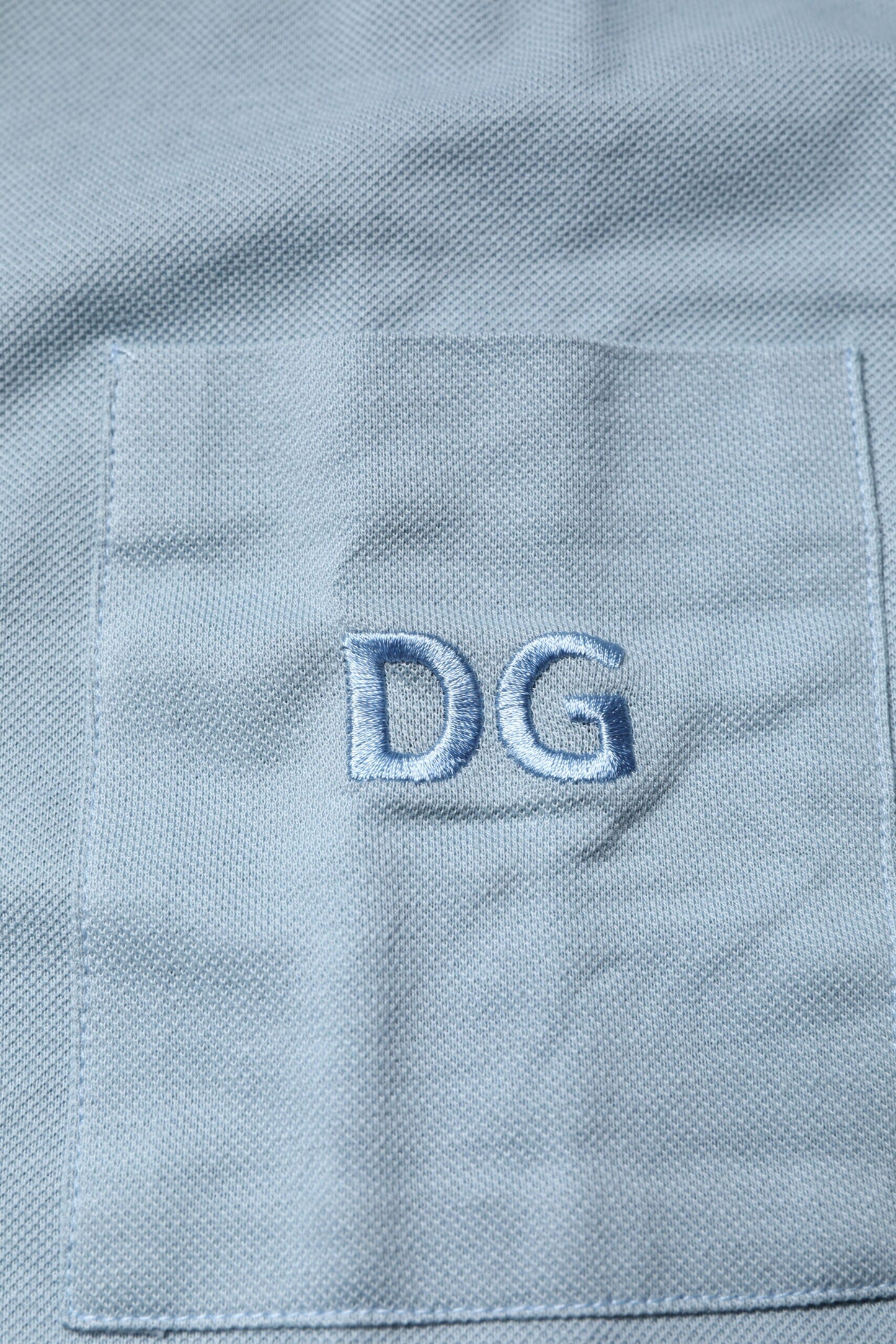 Dolce & Gabbana Blue Cotton Button Down Casual Men Polo Shirt