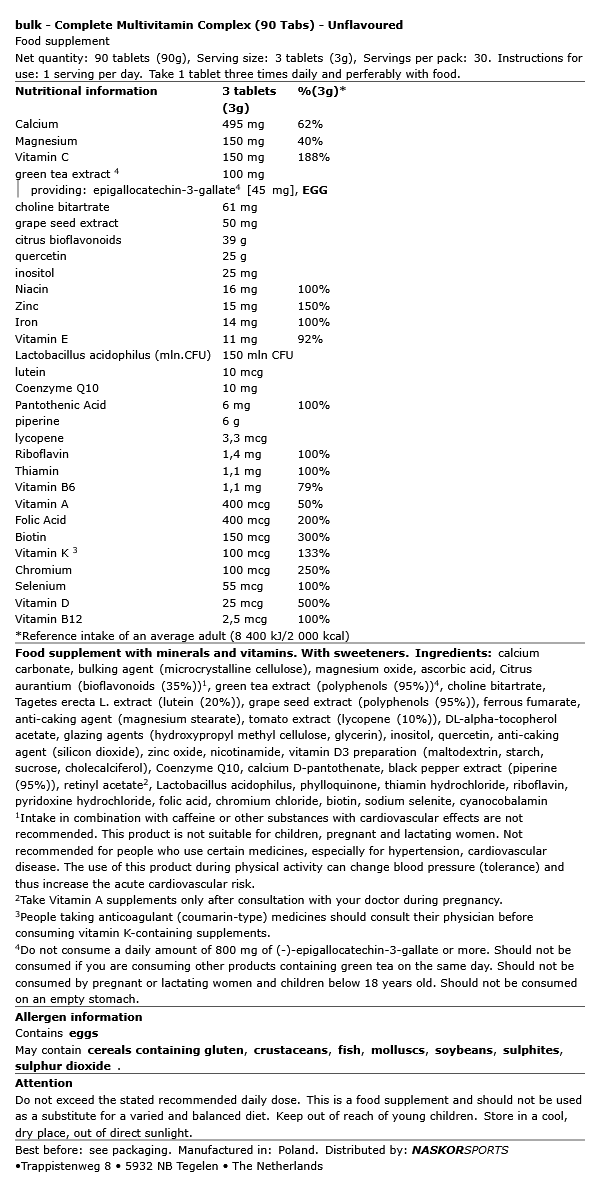 Complete Multivitamin Complex