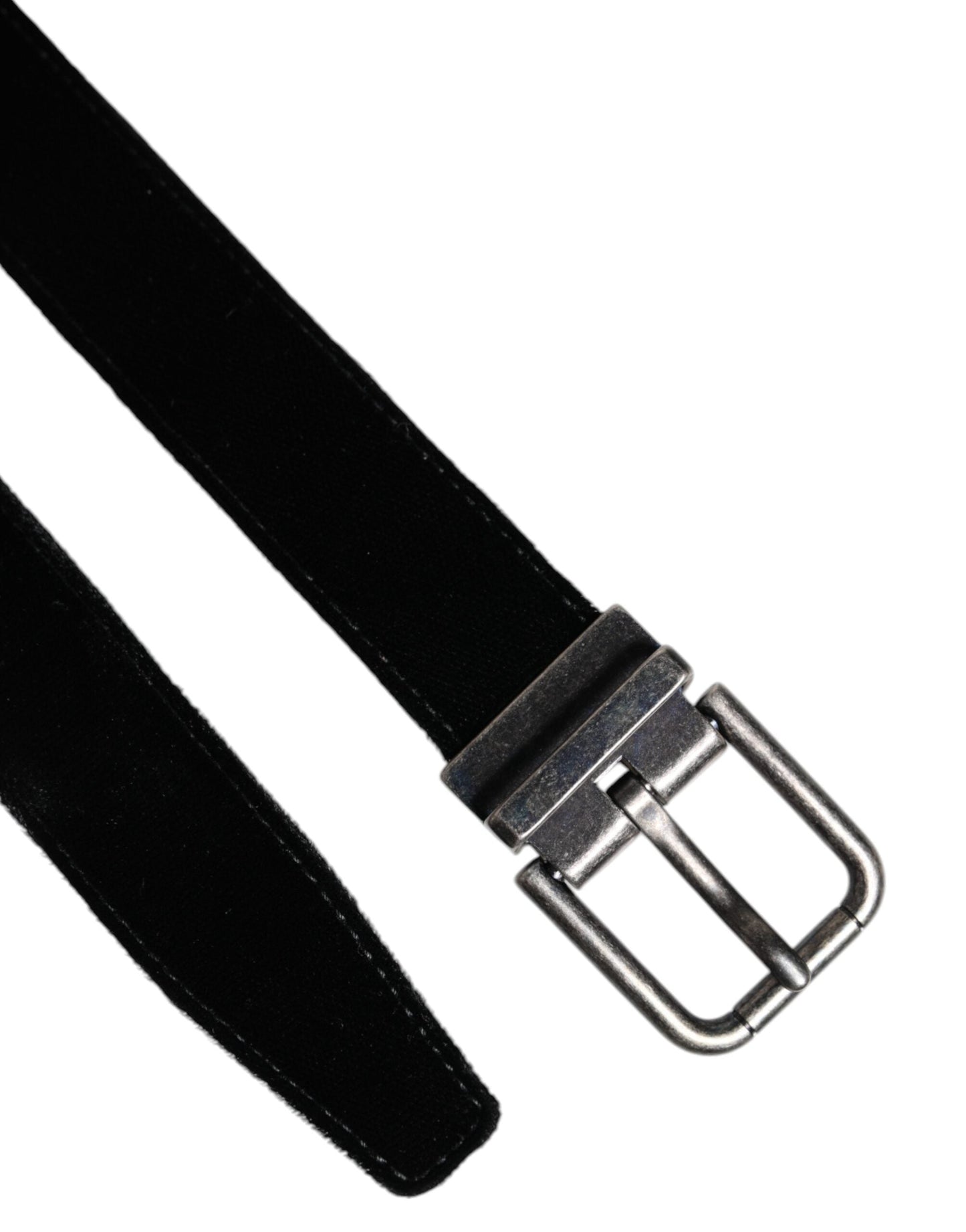 Dolce & Gabbana Black Leather Metal Buckle Classic Belt