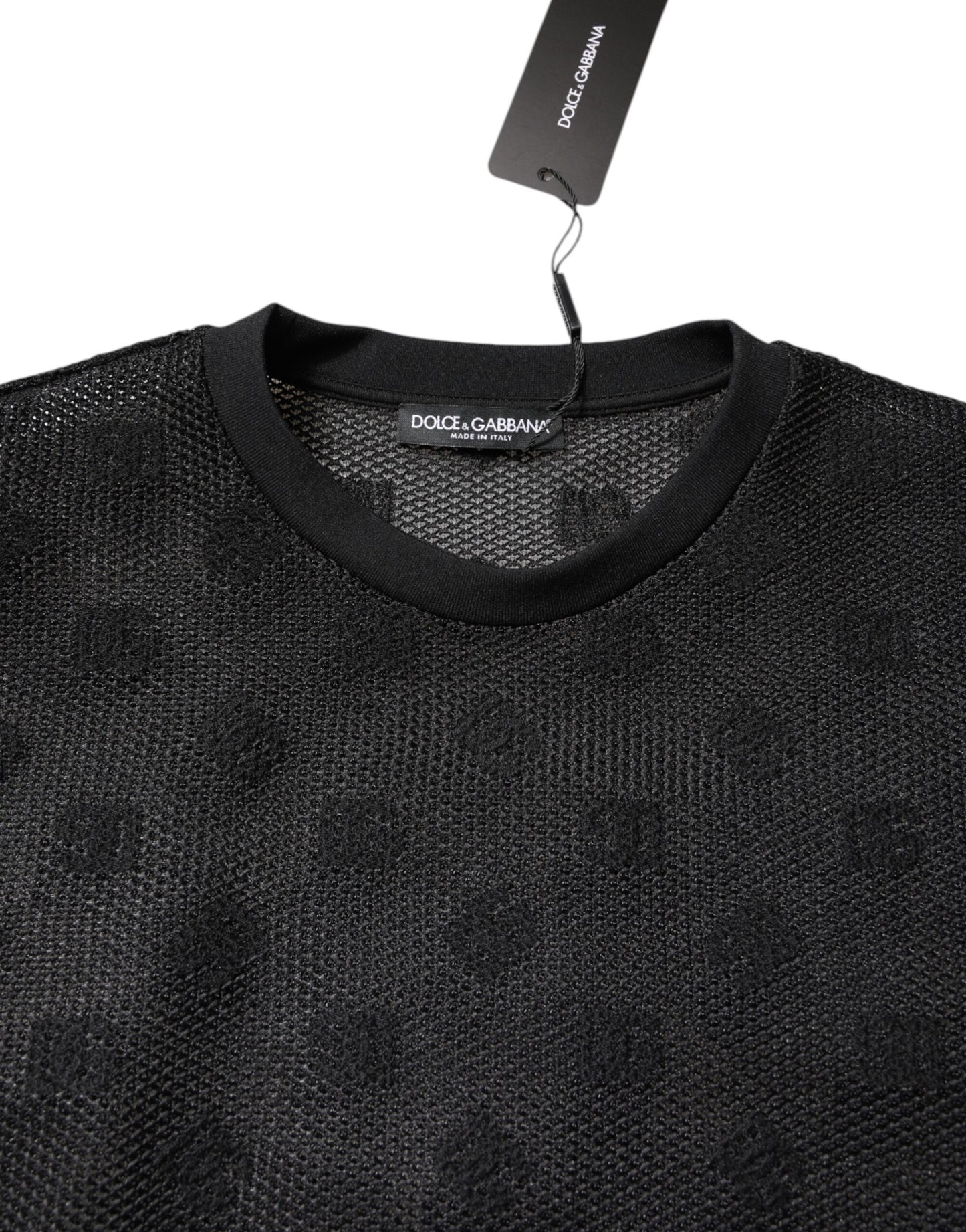 Dolce & Gabbana Black See Through Logo Short Sleeves T-shirt