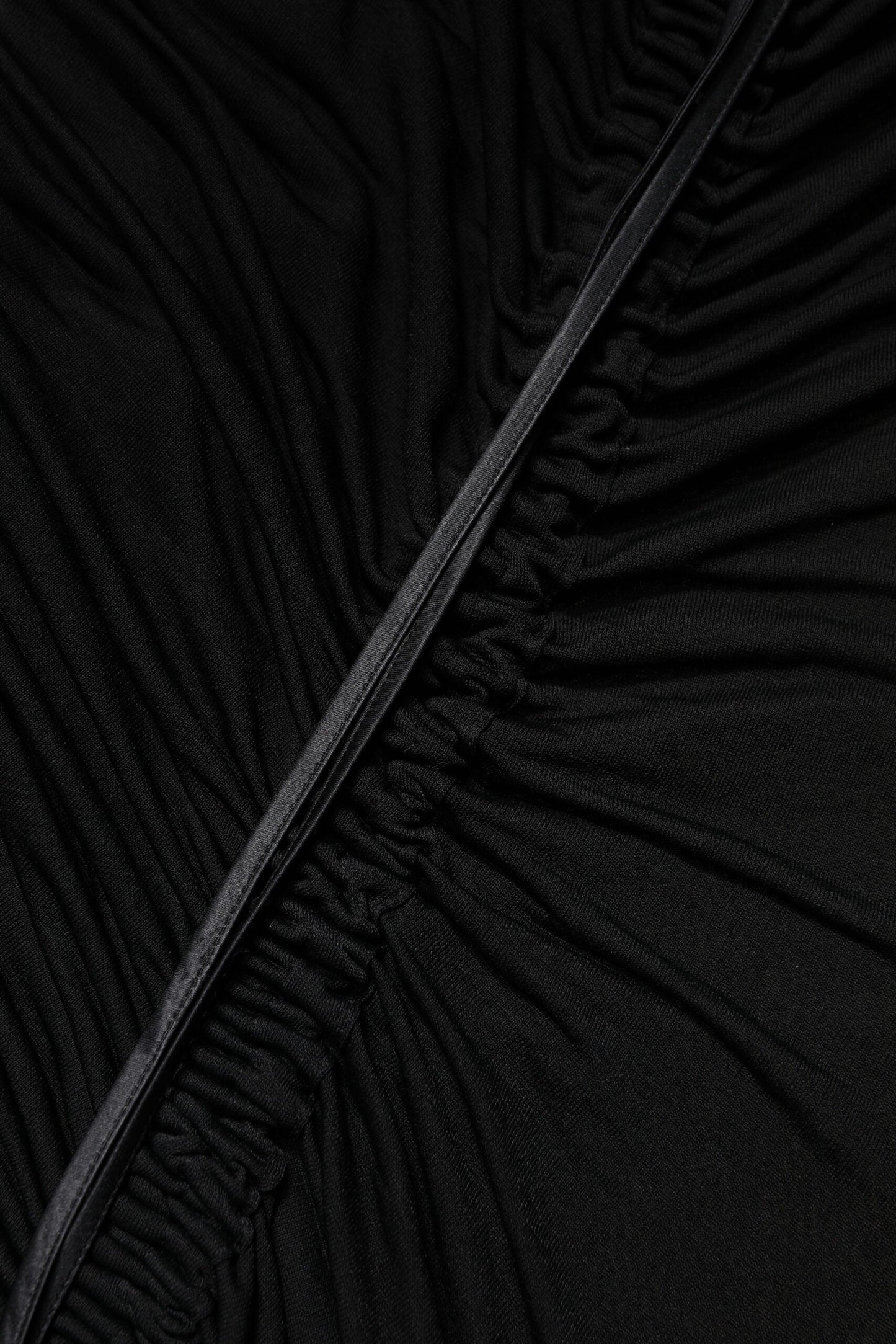 Dolce & Gabbana Black Mesh Trim Bodycon Long Sheath Dress