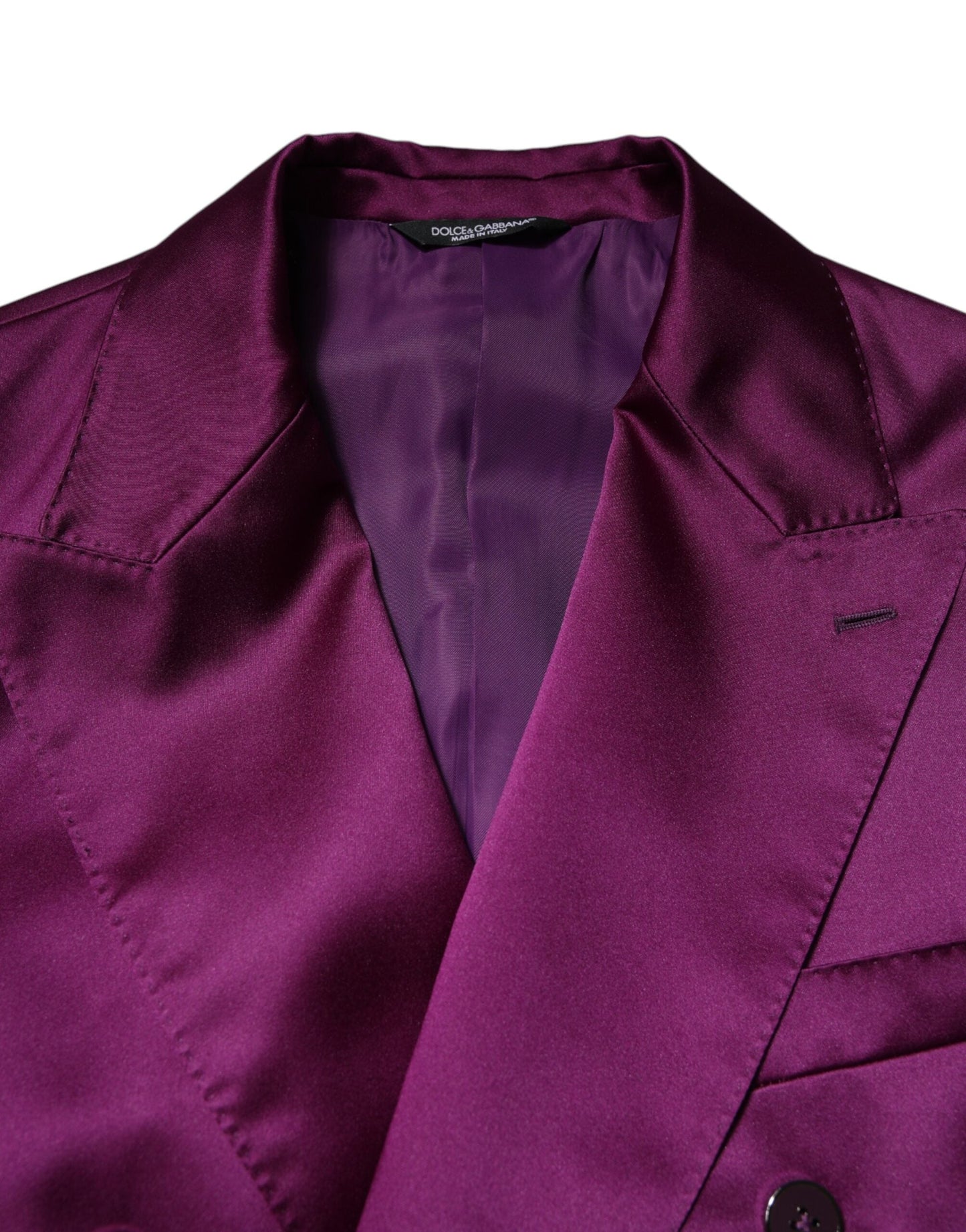 Dolce & Gabbana Purple Double Breasted Men Suit Coat Blazer