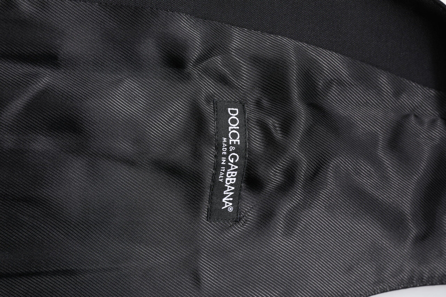 Dolce & Gabbana Black Wool Waistcoat Dress Formal Vest