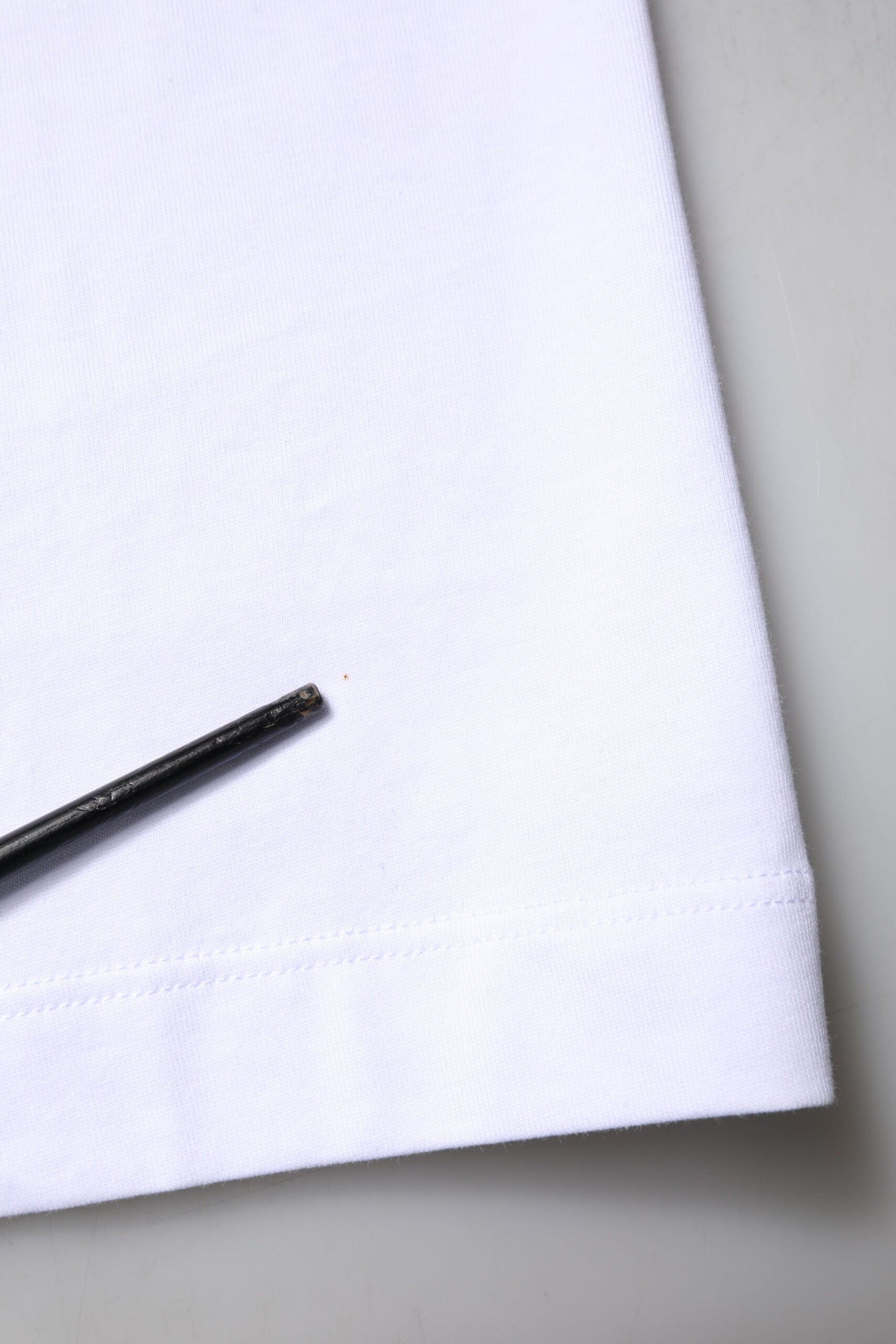 Dolce & Gabbana White Cotton DG Embroidery Crew Neck T-shirt