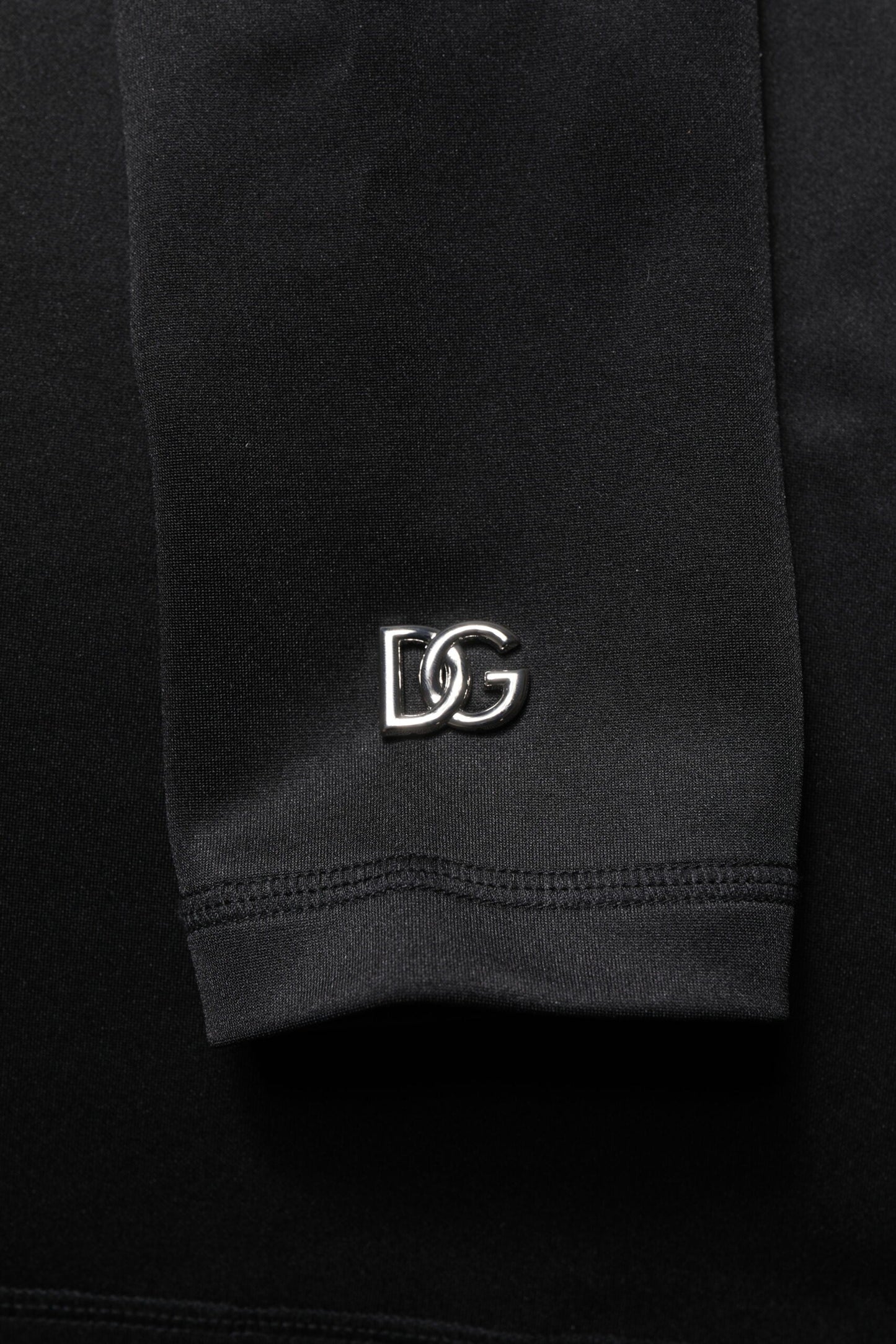 Dolce & Gabbana Black Polyester Turtleneck Pullover Sweater