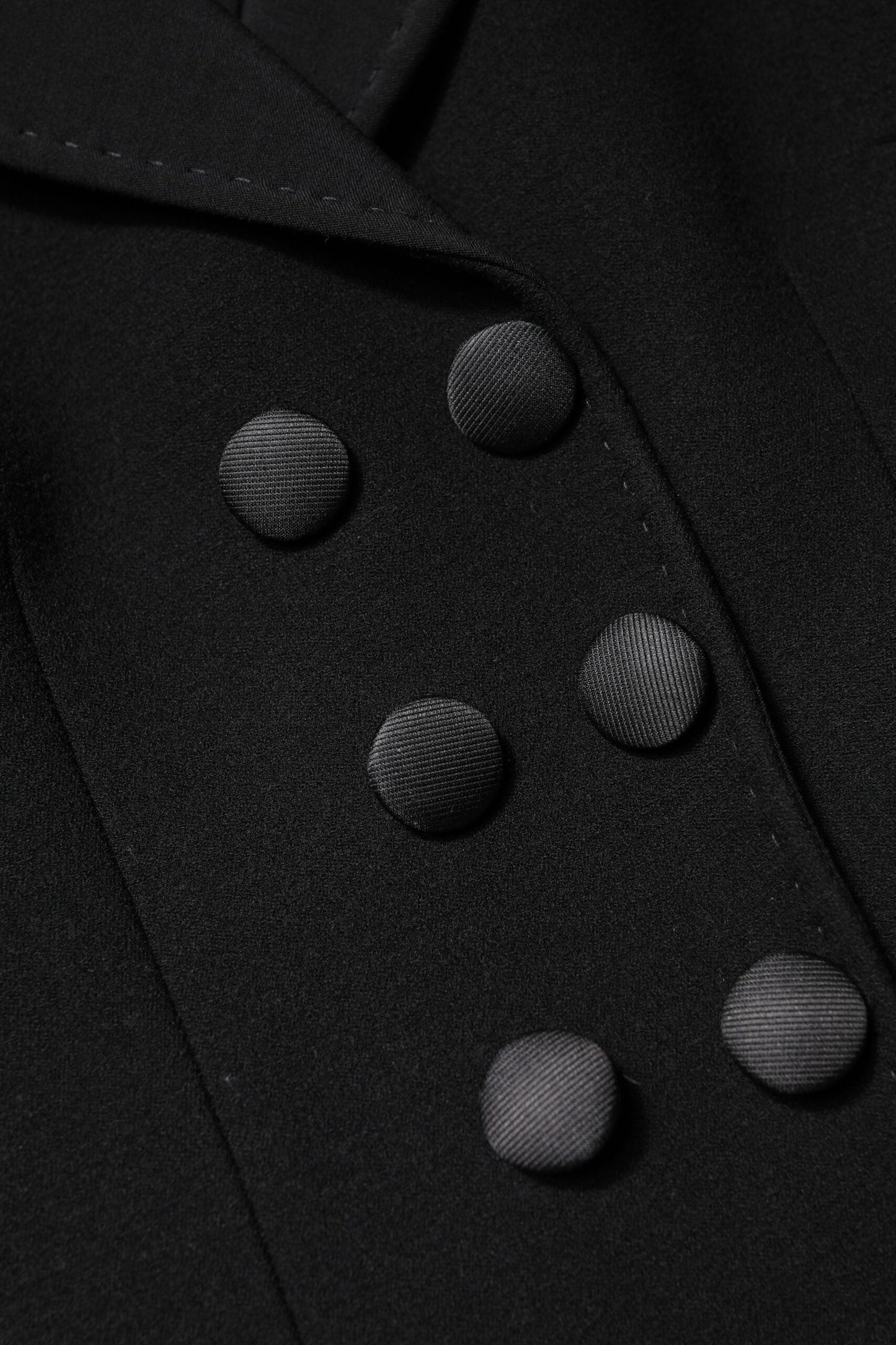 Dolce & Gabbana Black Wool Double Breasted Coat Jacket