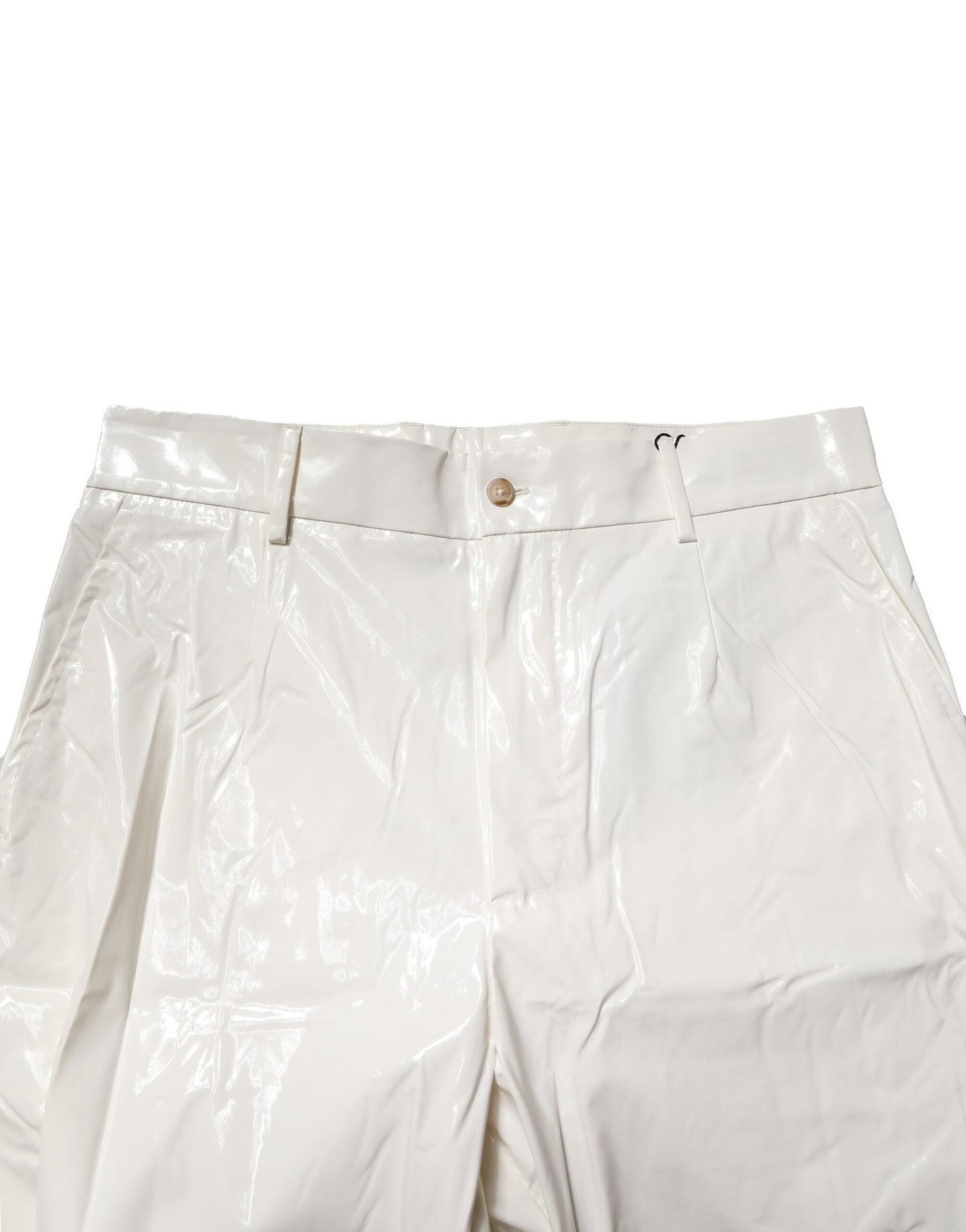 Dolce & Gabbana White Nylon Tapered Dress Men Pants