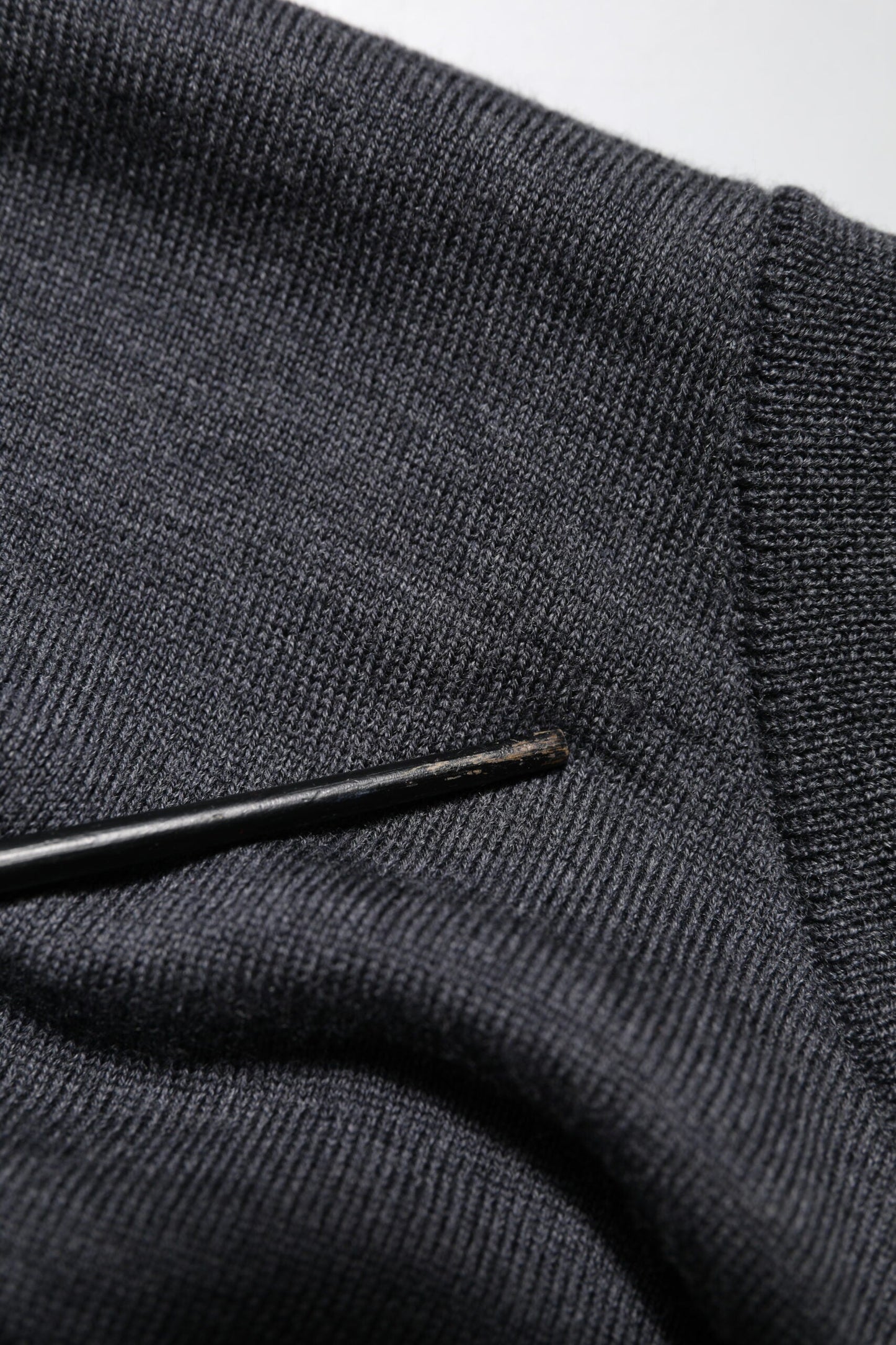 Dolce & Gabbana Dark Gray Wool Crew Neck Sweatshirt Sweater