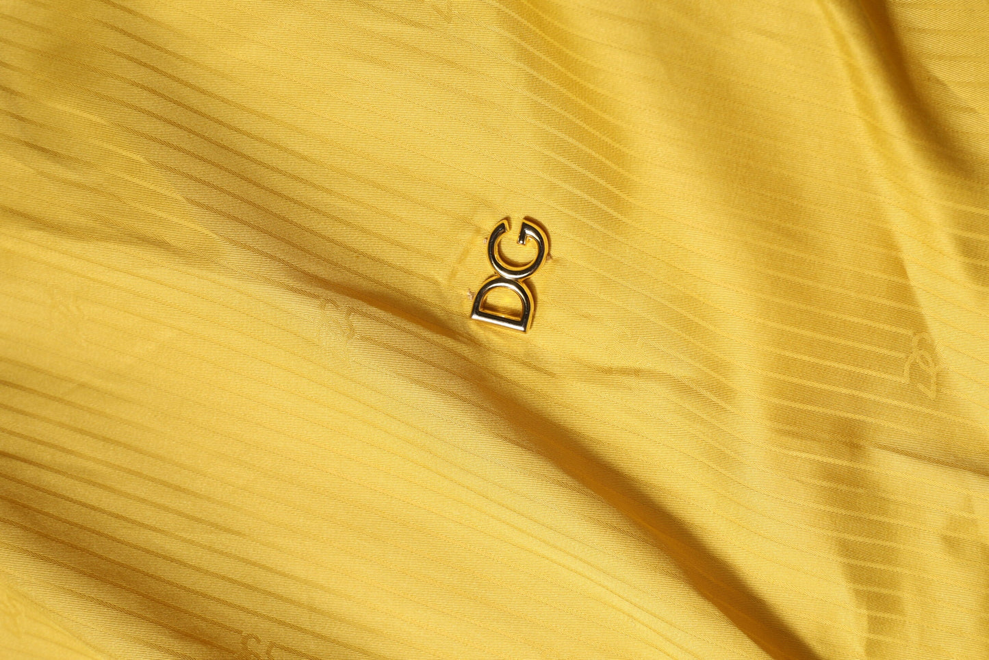 Dolce & Gabbana Mustard Collared Short Sleeves Blouse Top