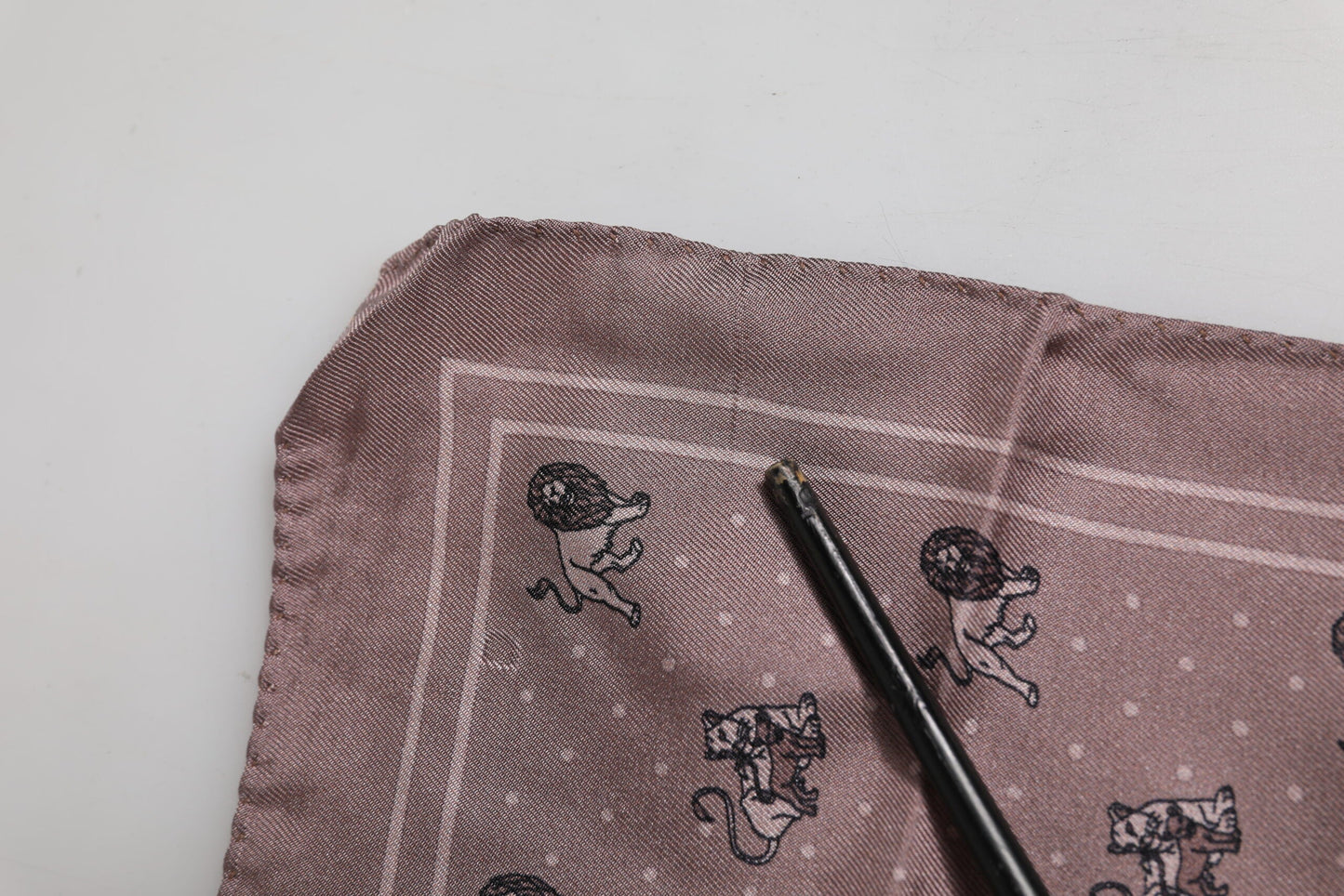 Dolce & Gabbana Brown Animal Print Square Foulard Scarf