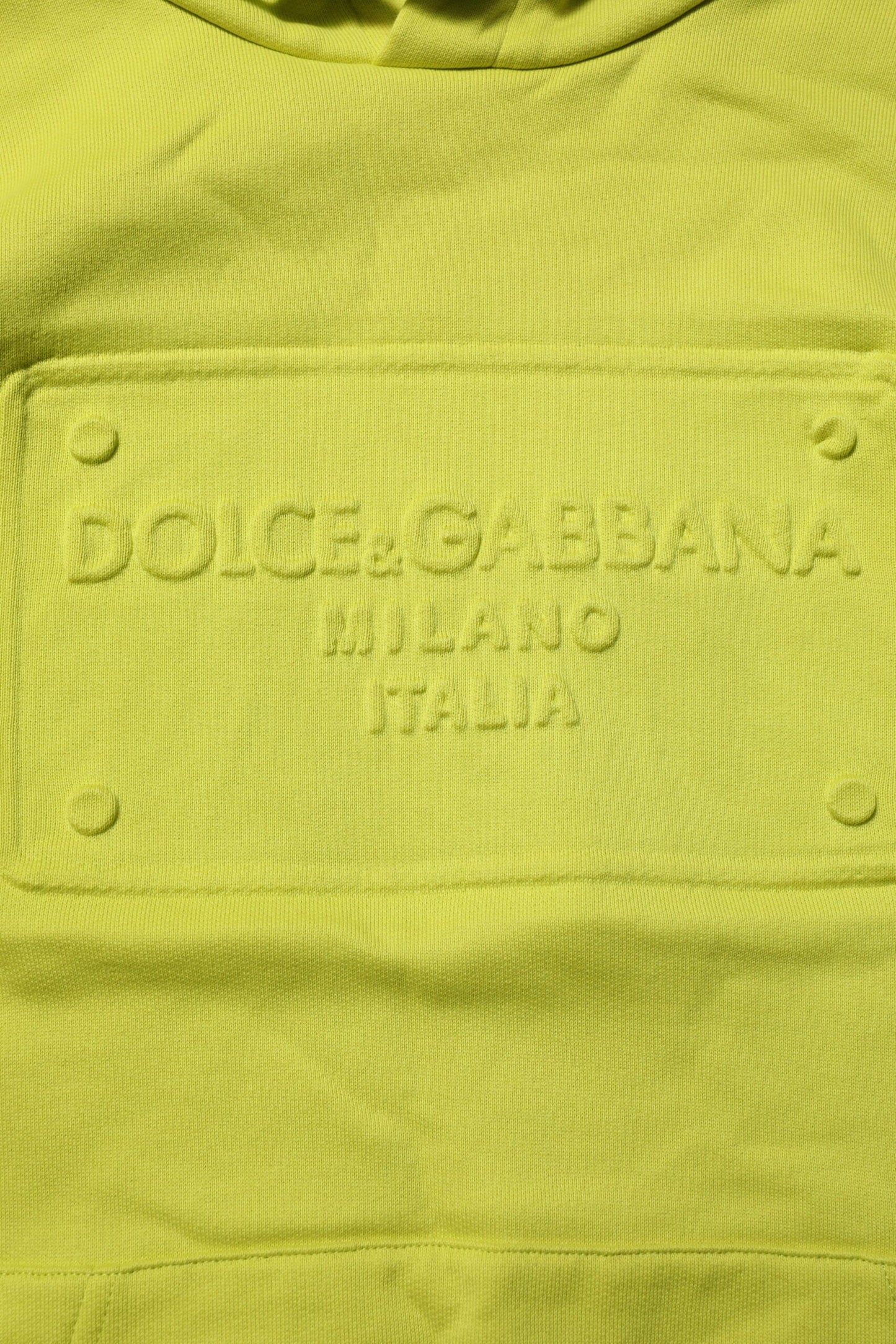 Dolce & Gabbana Green Cotton Hooded Logo Sweatshirt Sweater