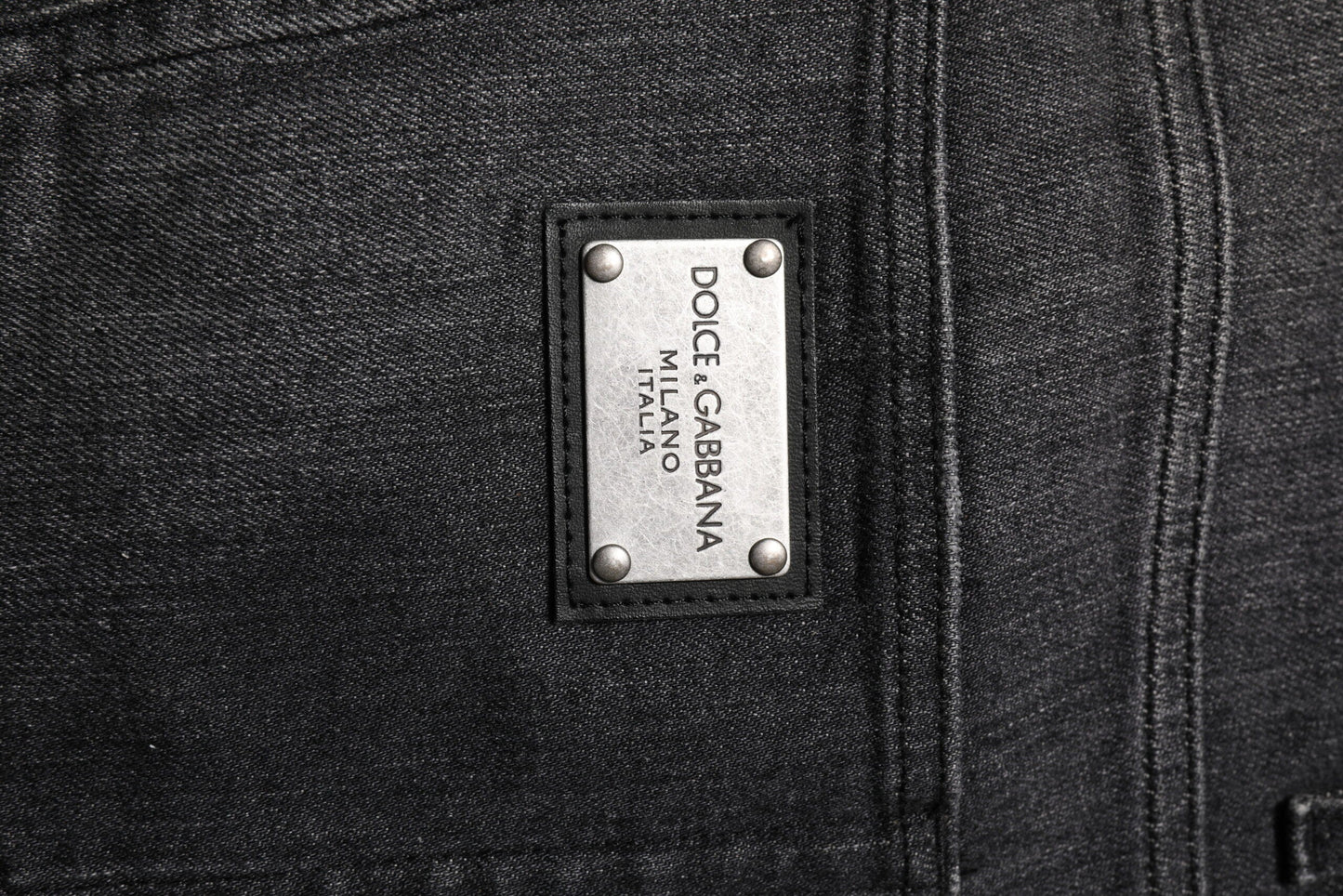 Dolce & Gabbana Gray Washed Cotton Loose Denim Jeans