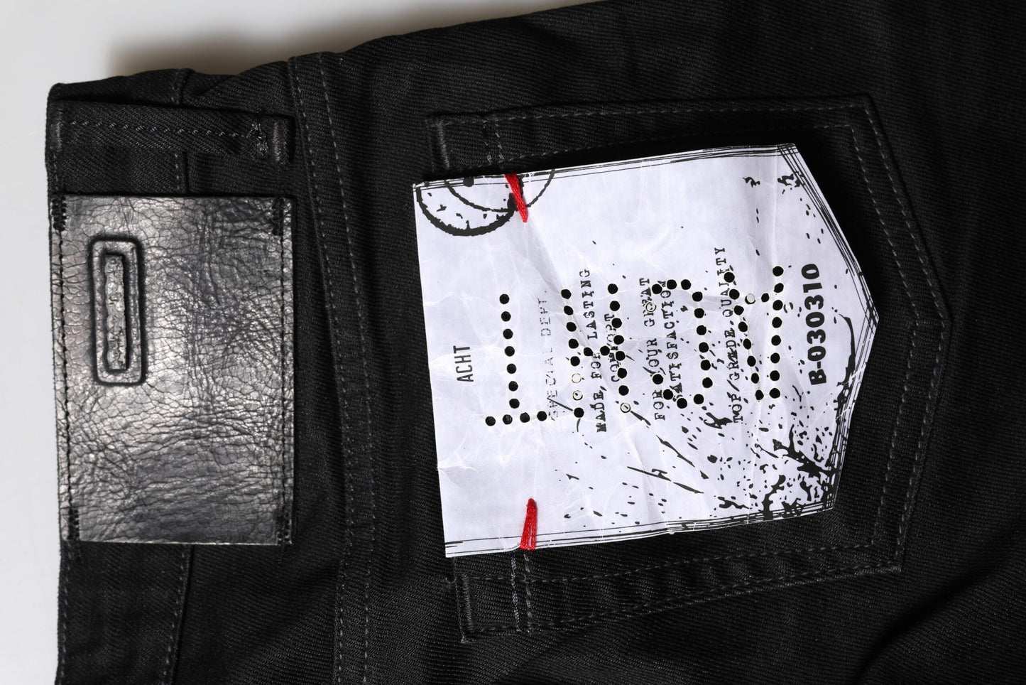 Acht Black Cotton Slim Fit Denim Low Waist Denim Jeans