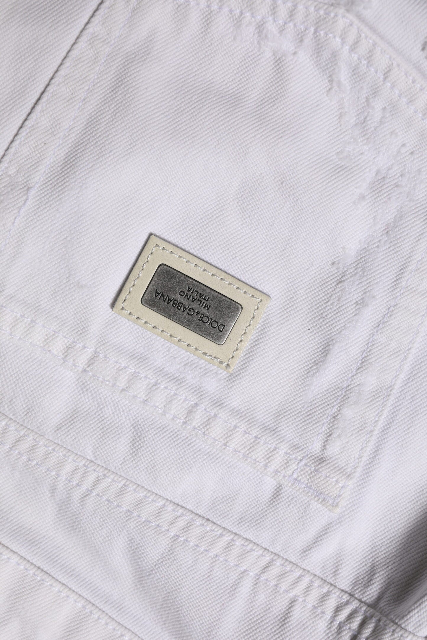 Dolce & Gabbana White Cotton Mid Waisted Women Denim Jeans