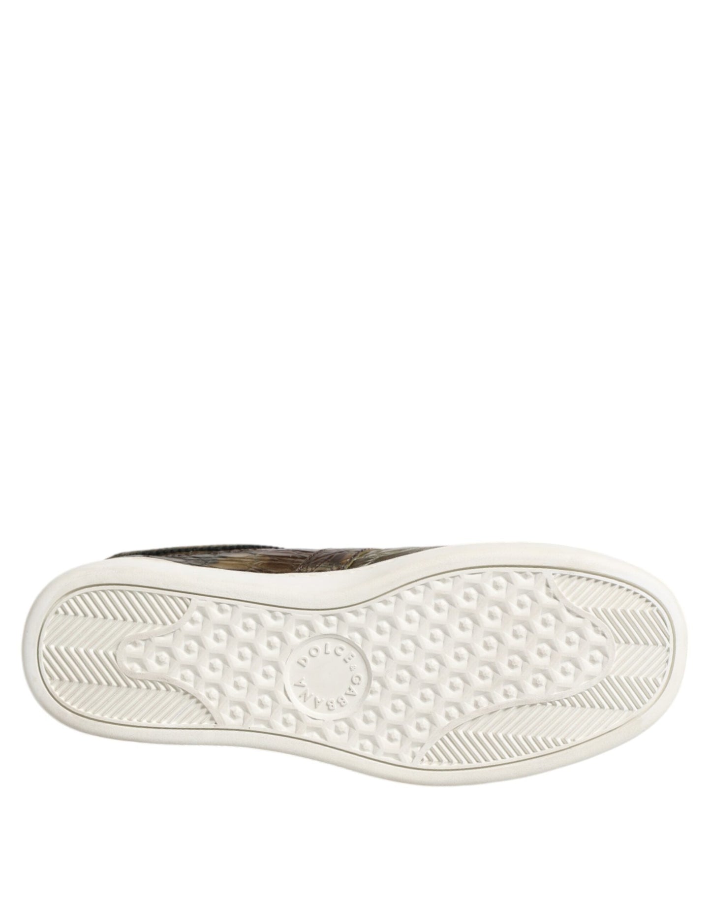 Dolce & Gabbana Brown Exotic Leather Low Top Sneakers Shoes
