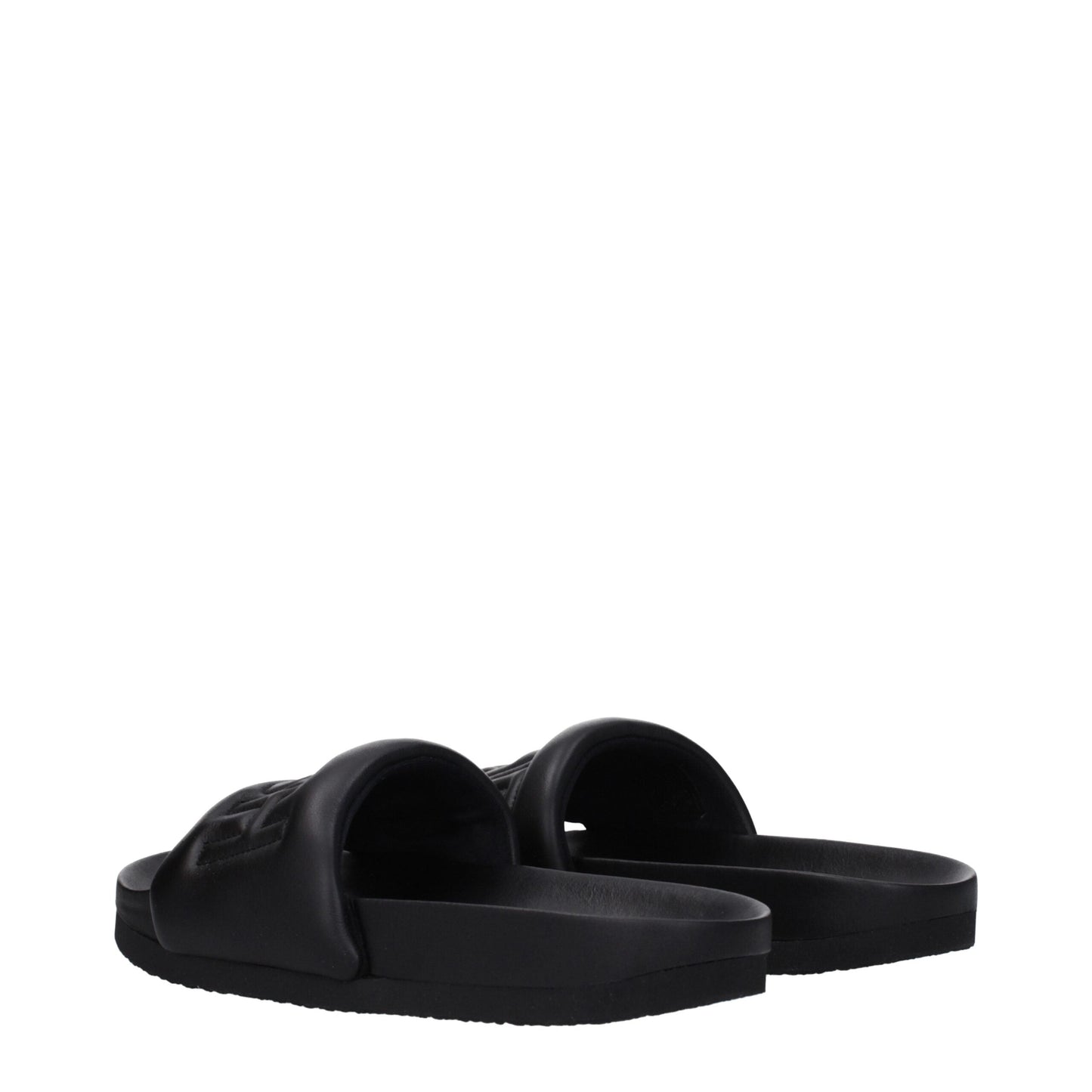 Ambush Black Leather Slippers Sandals