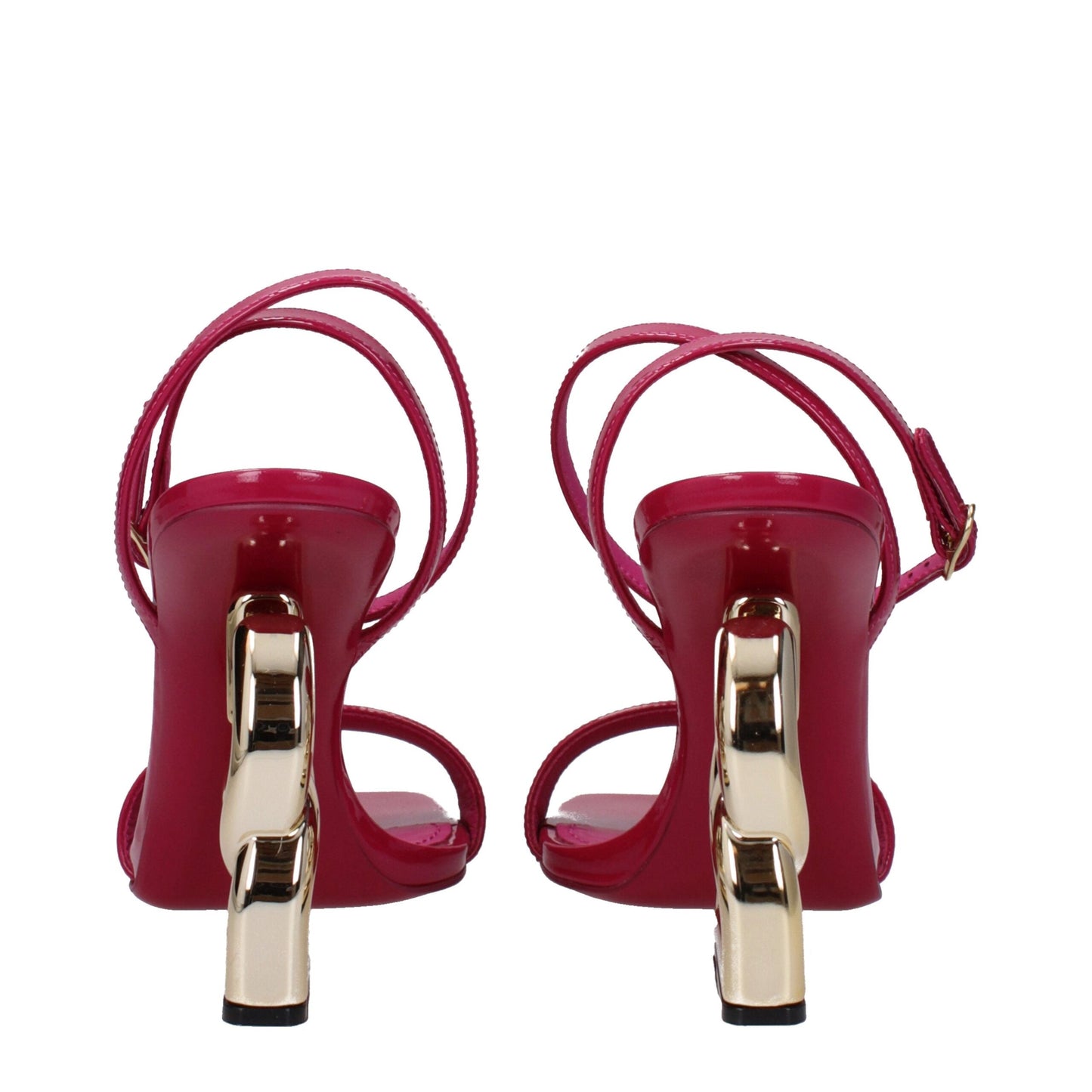 Dolce & Gabbana Pink Leather Stiletto Heels Sandals