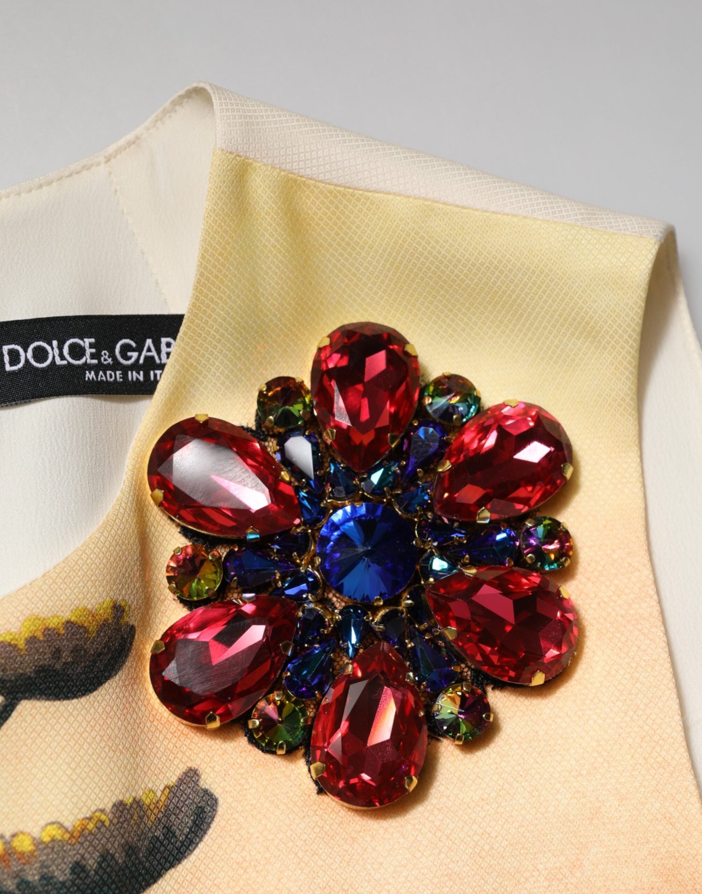 Dolce & Gabbana Multicolor Crystal Embellished A-line Mini Dress