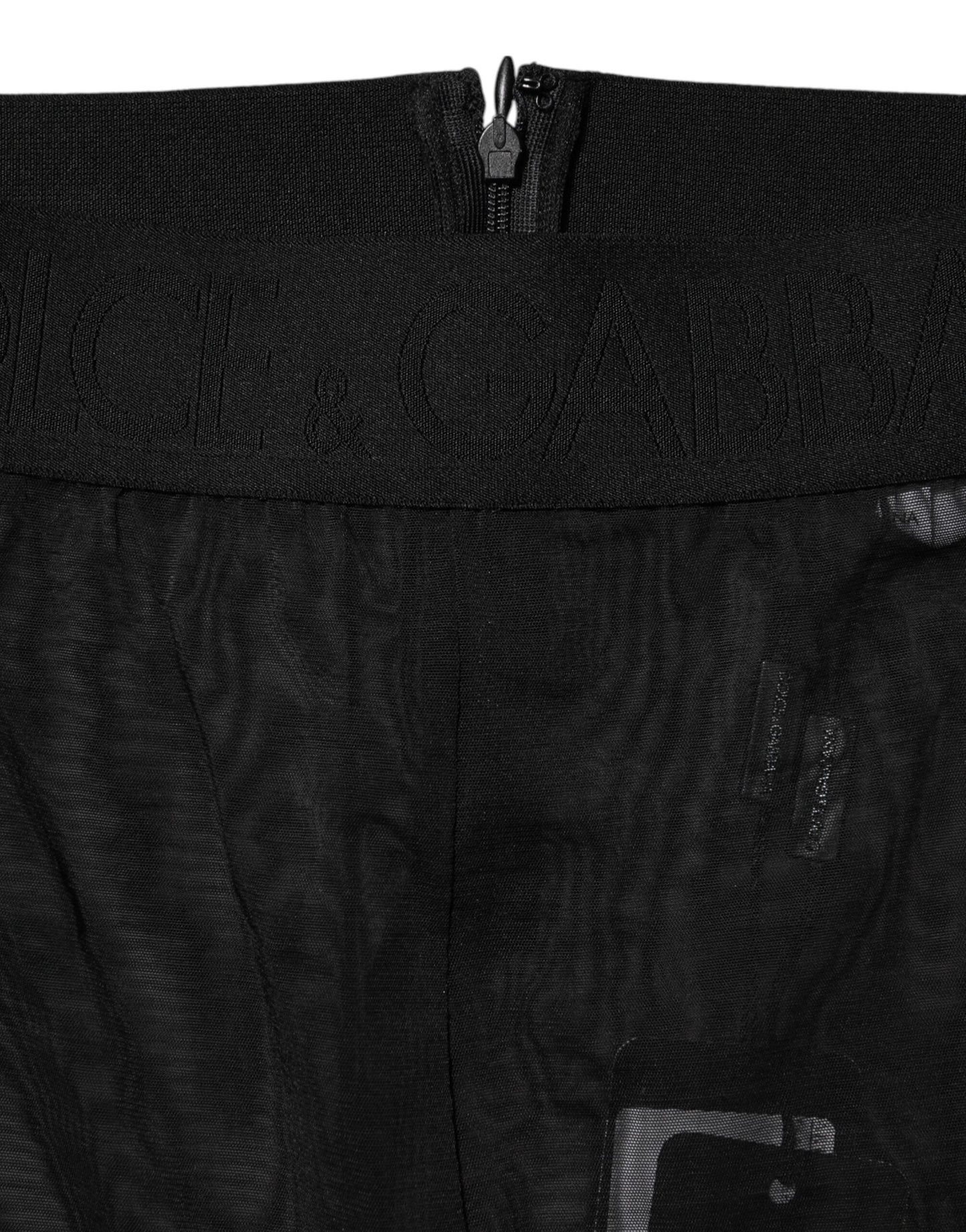 Dolce & Gabbana Black Nylon Leggings Stretch Pants