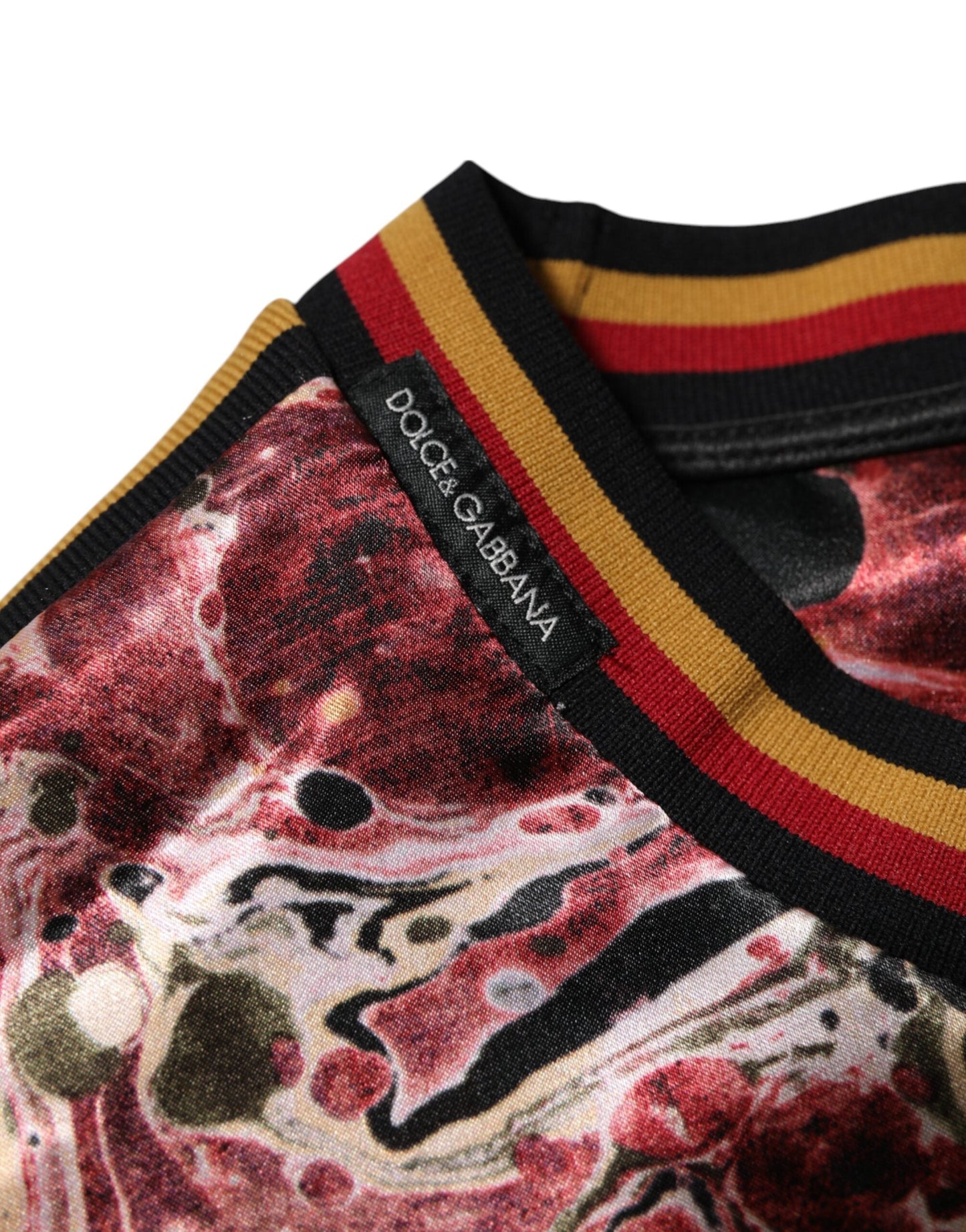Dolce & Gabbana Multicolor Polyester Marble Print Oversize T-shirt