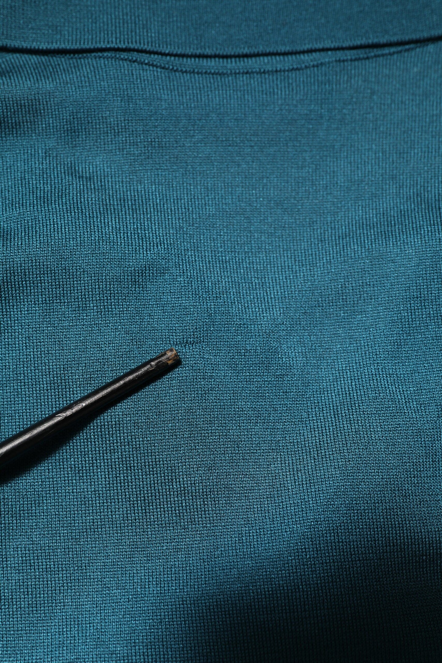 Dolce & Gabbana Teal Blue Silk Collar Short Sleeve Polo T-shirt