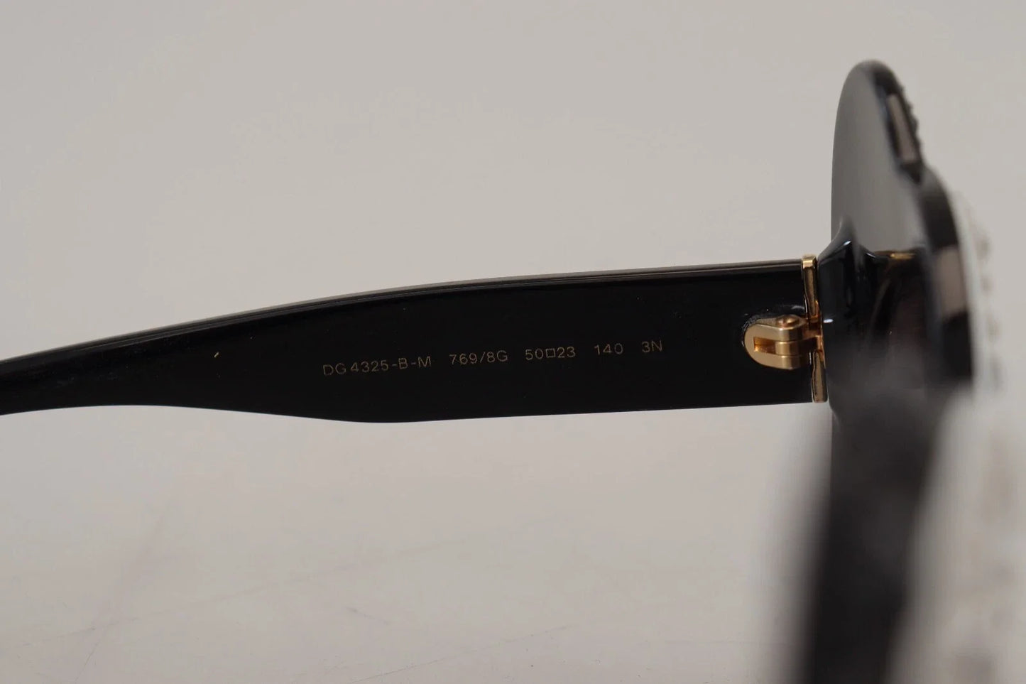 Dolce & Gabbana DG4325BM White Black Acetate Crystal Shades Sunglasses