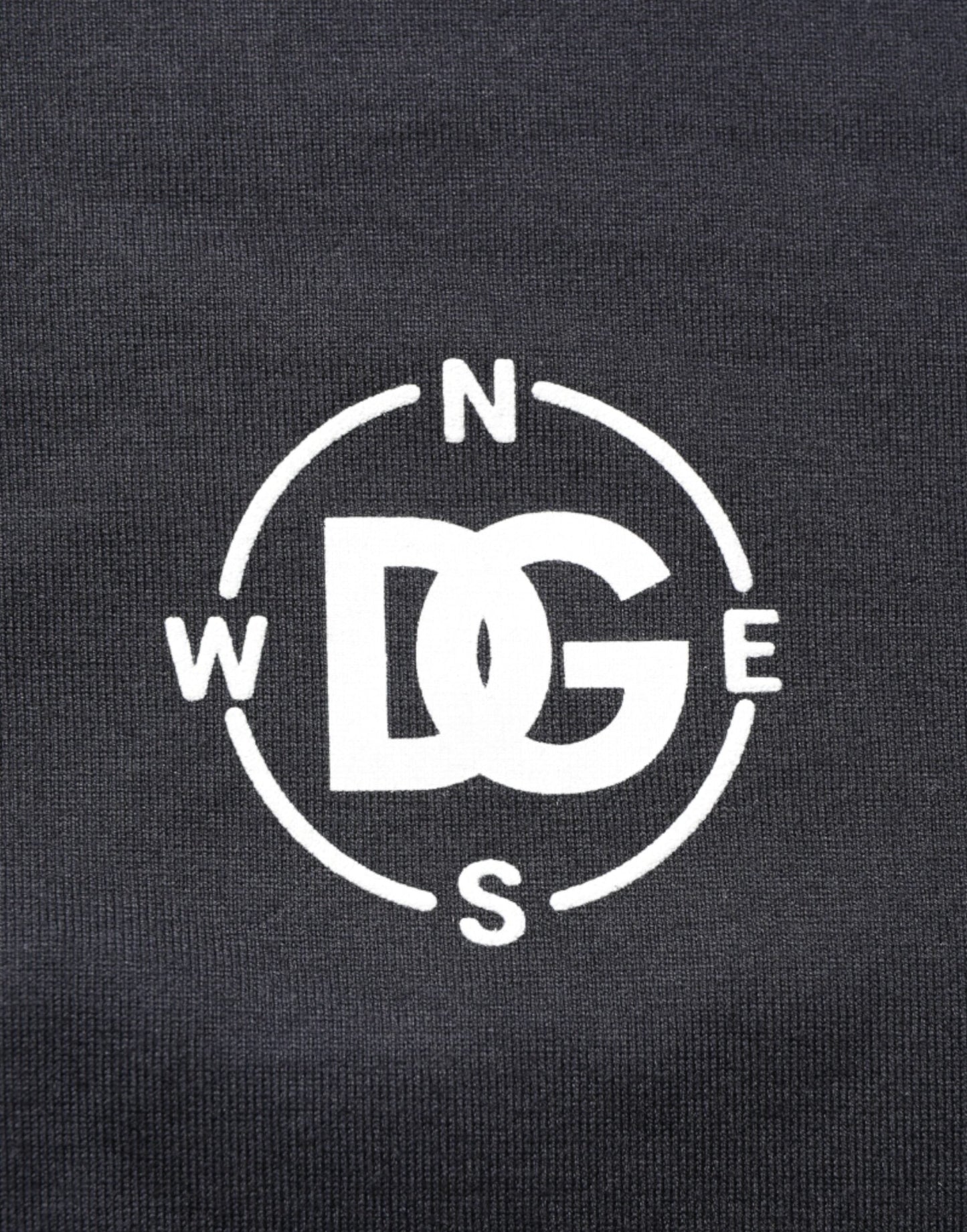 Dolce & Gabbana Black Logo Compass Cotton Crew Neck T-shirt
