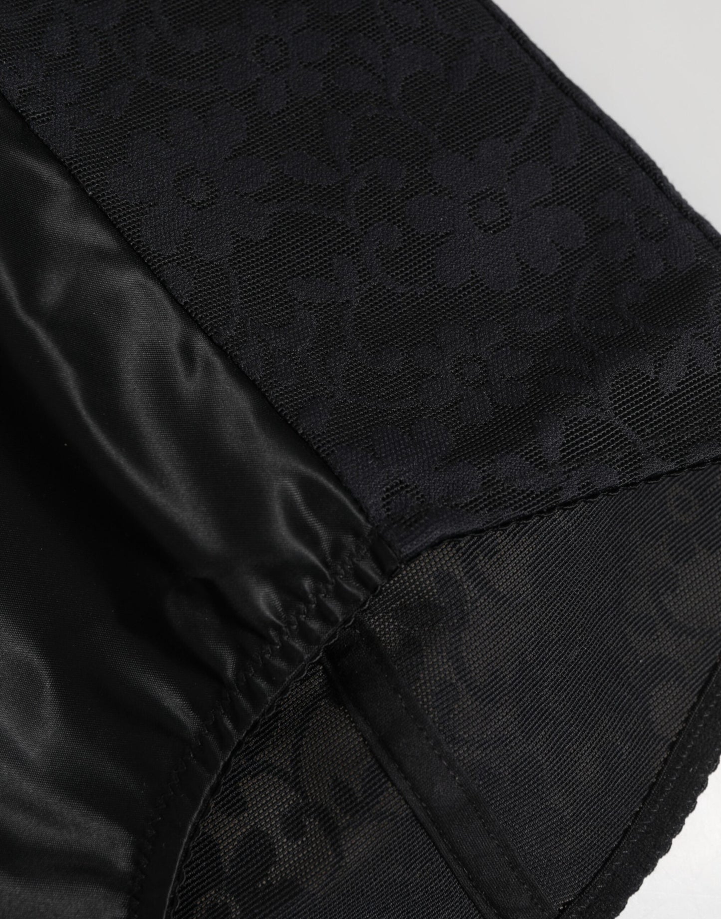 Dolce & Gabbana Black Nylon High Waist Short Panty Underwear