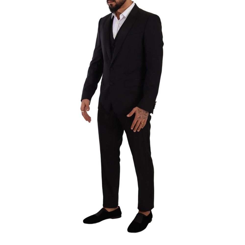 Dolce & Gabbana Black Wool Suits & Blazer