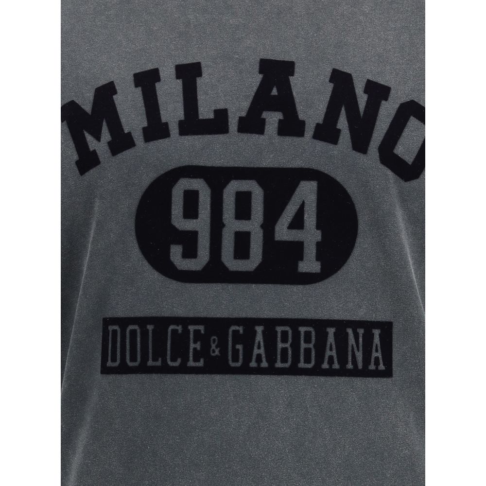 Dolce & Gabbana Cotton T-Shirt with velvety logo