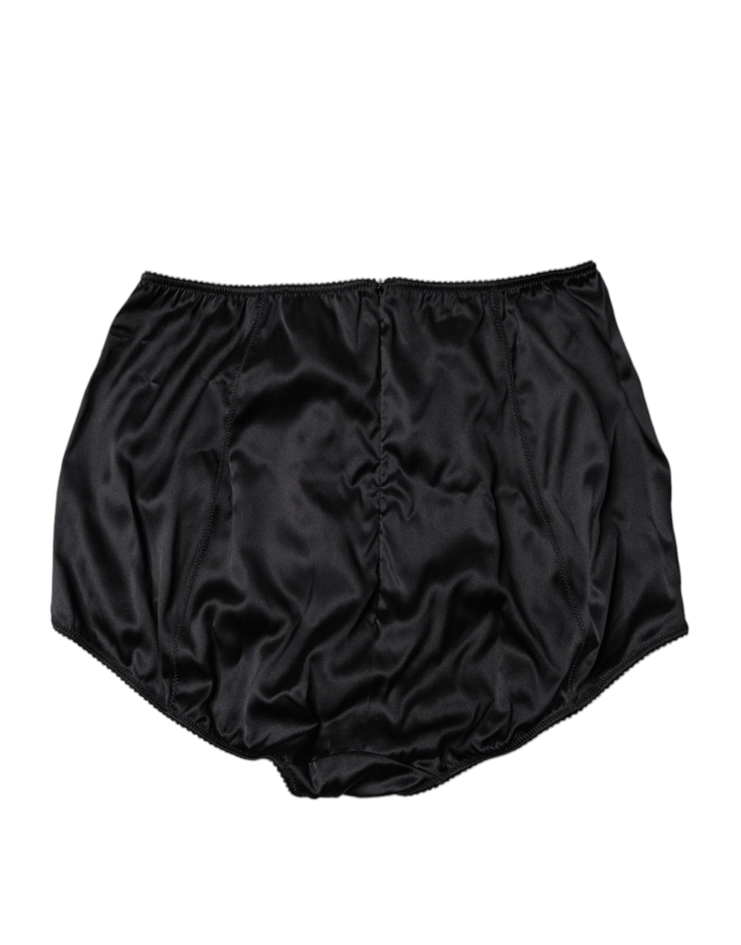 Dolce & Gabbana Black Silk Stretch High Waist Girdle Underwear
