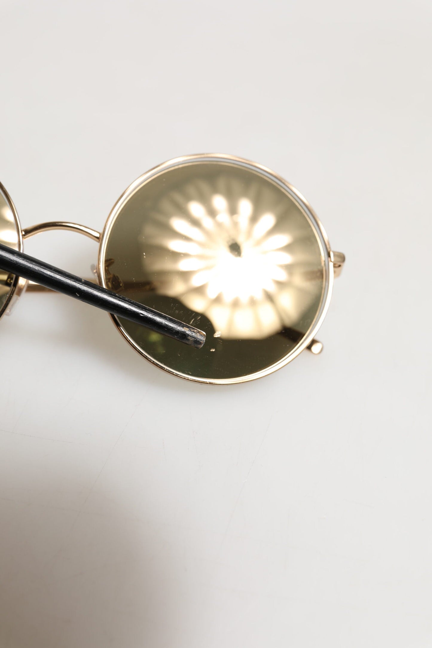 Dolce & Gabbana DG2215K Gold Plated Round Lenses Shade Eyewear Sunglasses