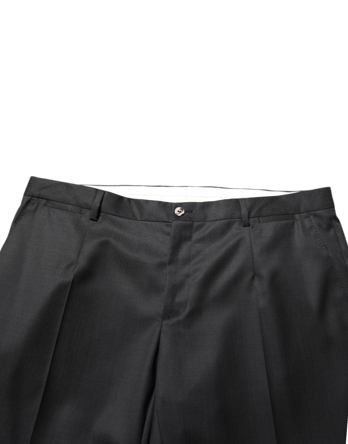 Dolce & Gabbana Black Wool Formal Dress Men Trouser Pants