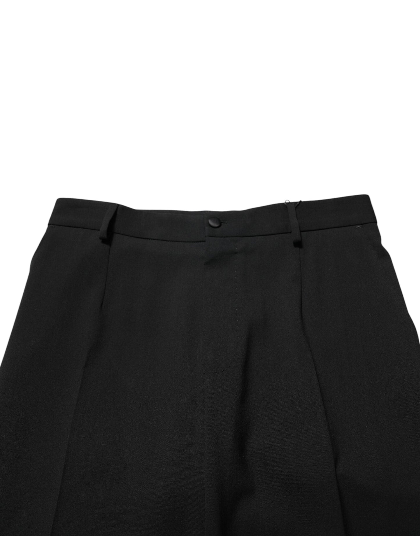 Dolce & Gabbana Black Wool Formal Dress Men Trouser Pants