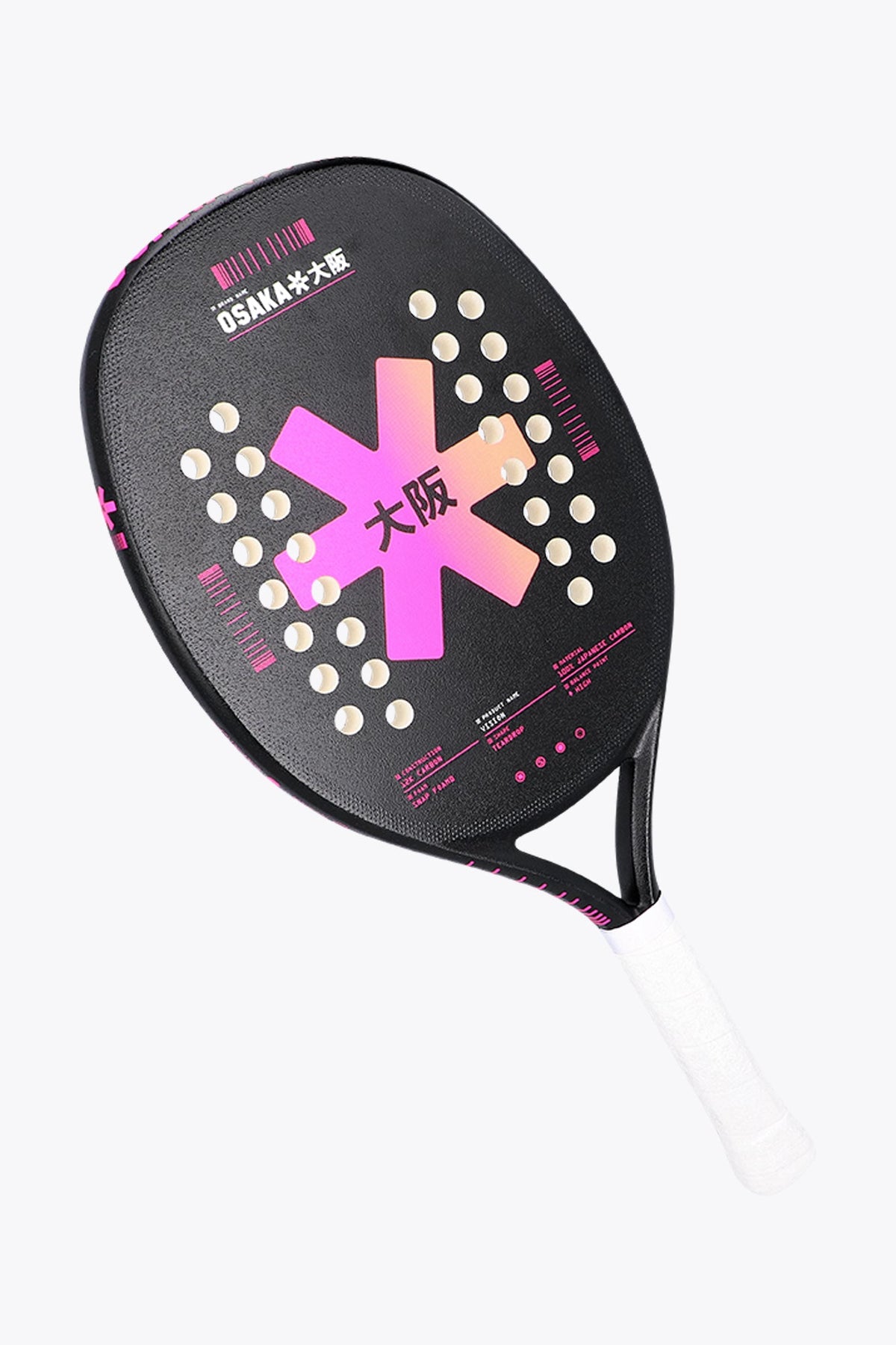 Raquette de beach tennis Osaka Vision – rose fluo – vue 2