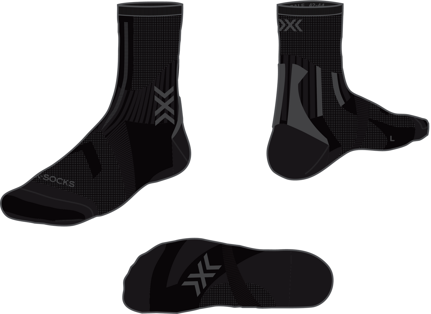Run Perform Crew black/charcoal